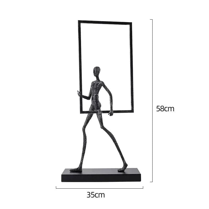 Sculpture - Minimalist Iron Wall Art by House Of Avana