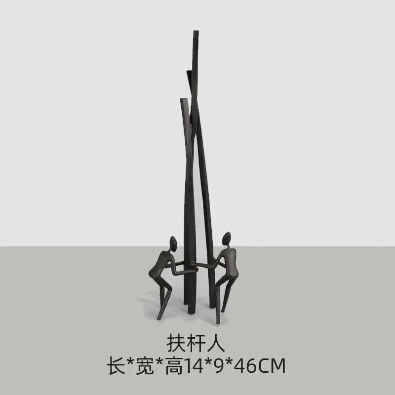 Sculpture - Minimalist Iron Wall Art by House Of Avana