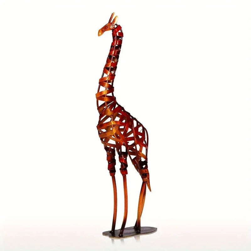 Abstract Iron Giraffe Sculpture Decorative Tabletop Accent by House Of Avana
