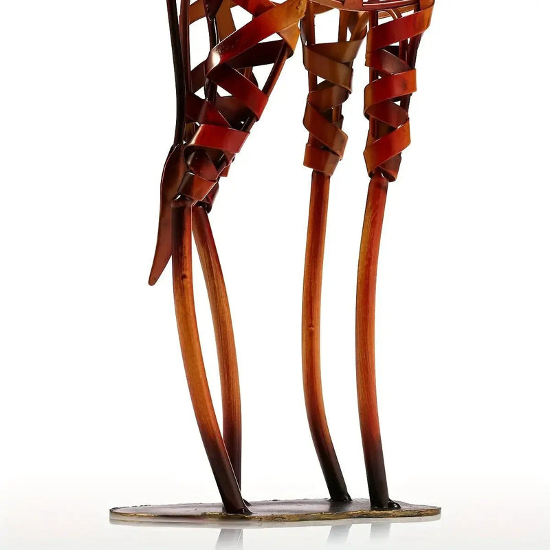Abstract Iron Giraffe Sculpture Decorative Tabletop Accent by House Of Avana