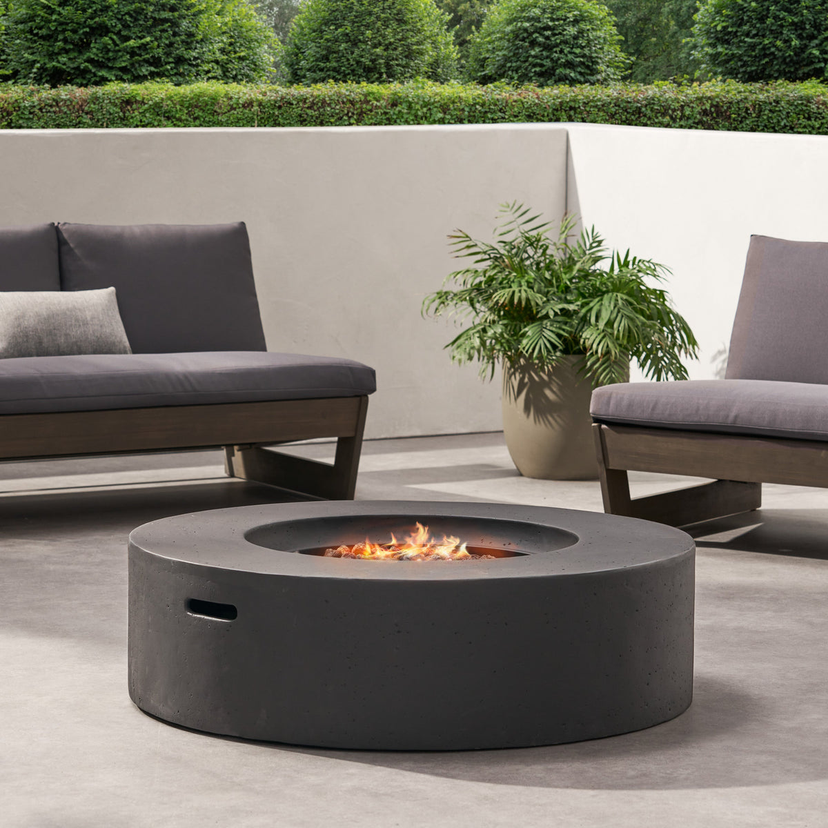 Lightweight Concrete Outdoor Circular Fire Pit, photo 6 of 10