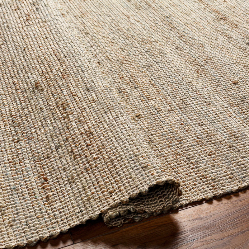 Byrne Beige & Green Jute Rug - Clearance by Boutique Rugs