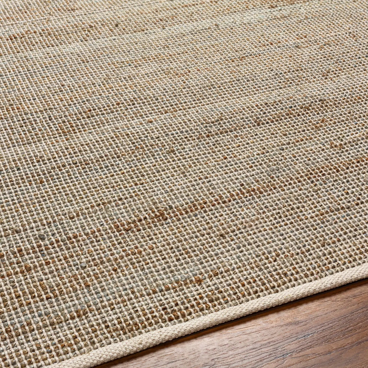 Byrne Beige & Green Jute Rug - Clearance by Boutique Rugs