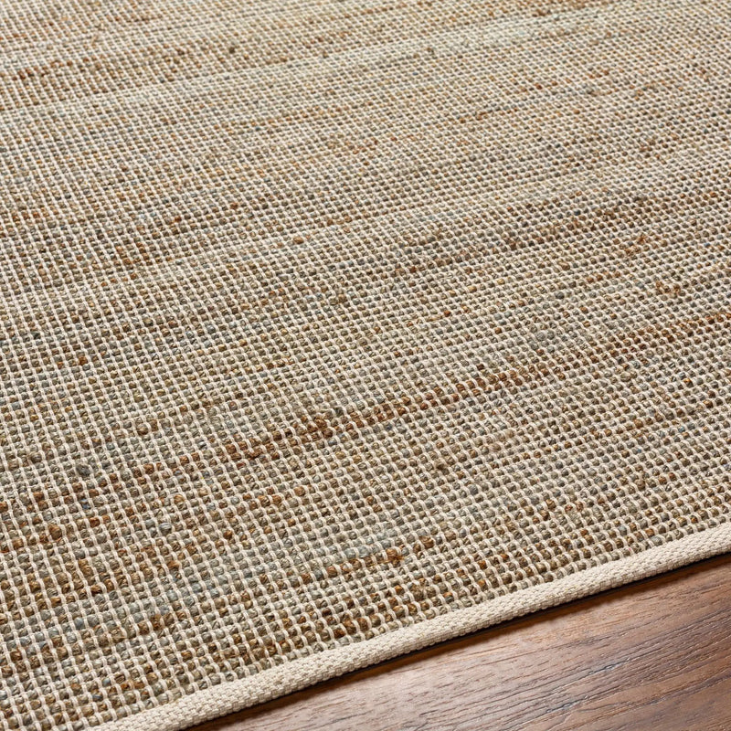 Byrne Beige & Green Jute Rug - Clearance by Boutique Rugs