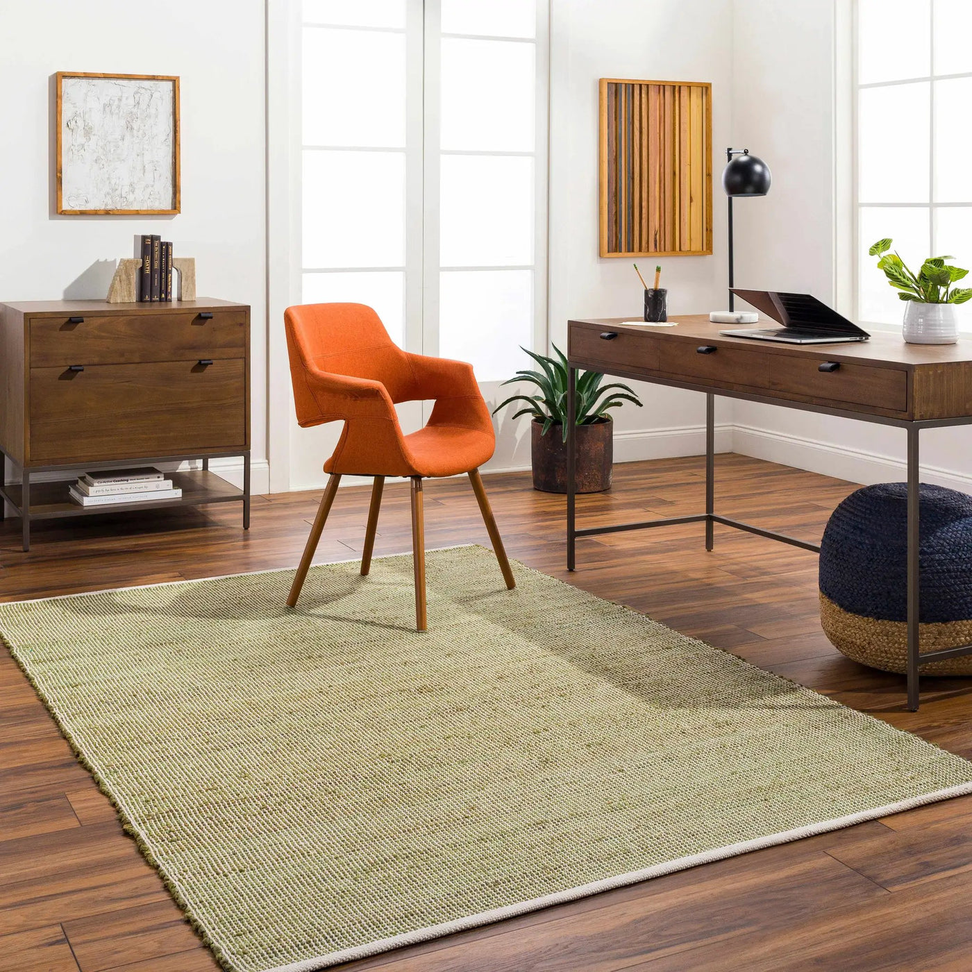 Byrne Green Area Rug - Clearance by Boutique Rugs