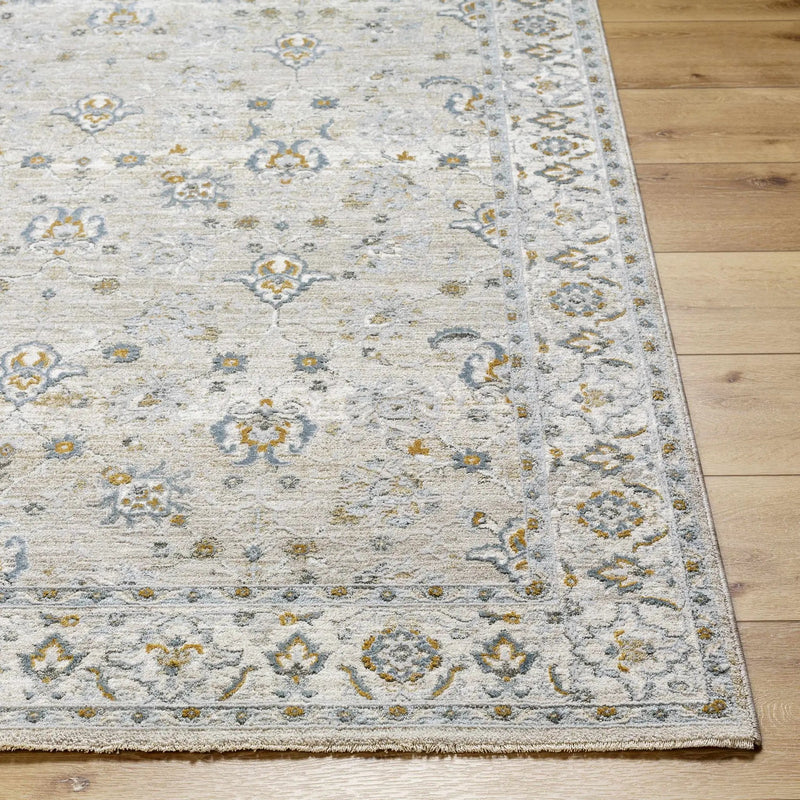 Amaru Cream & Sage Textured Rug with Fringes by Boutique Rugs