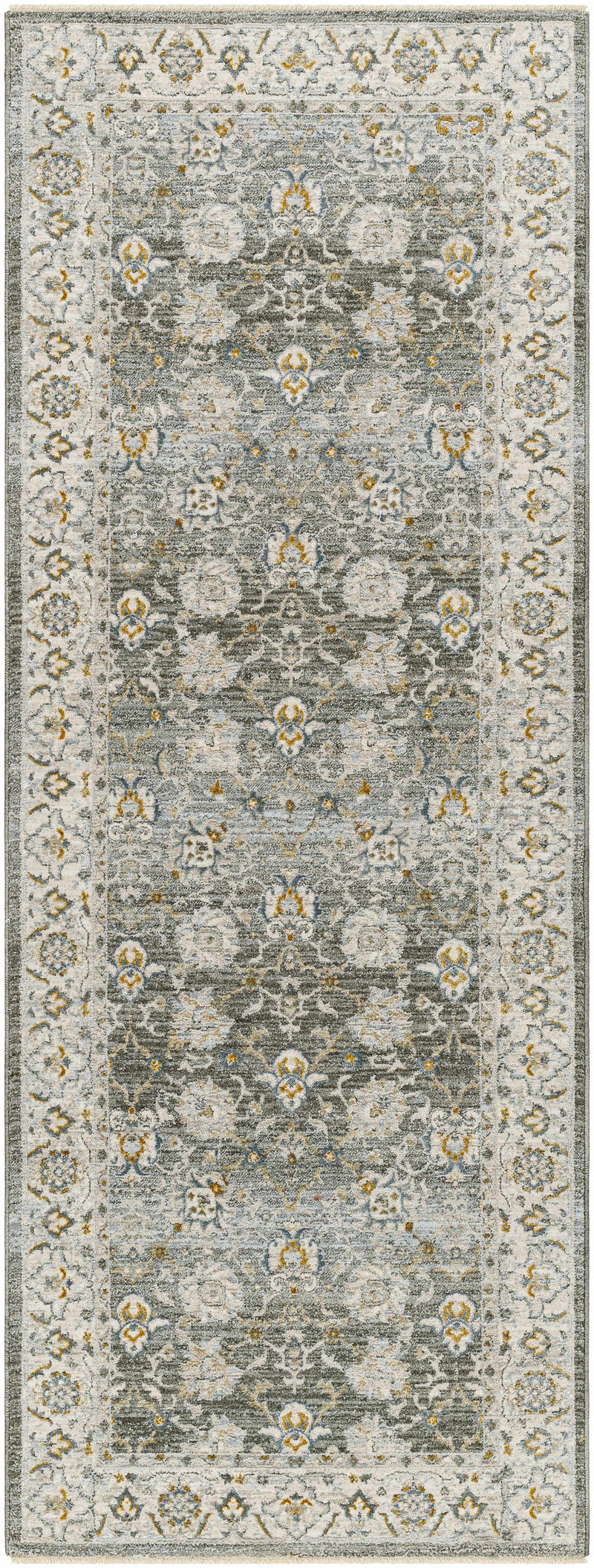 Amaru Green Textured Rug with Fringes by Boutique Rugs