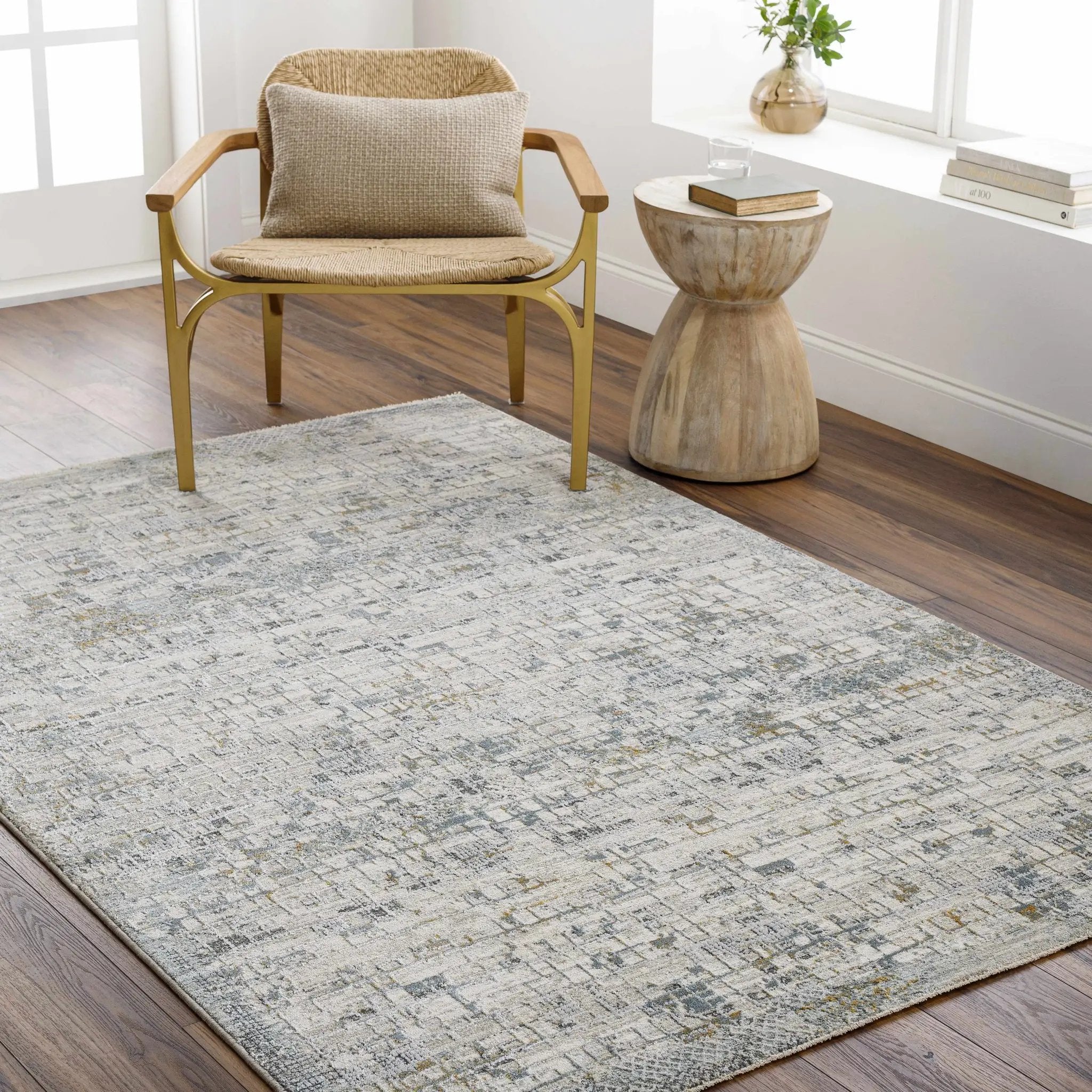 Chaka Textured Rug with Fringes by Boutique Rugs