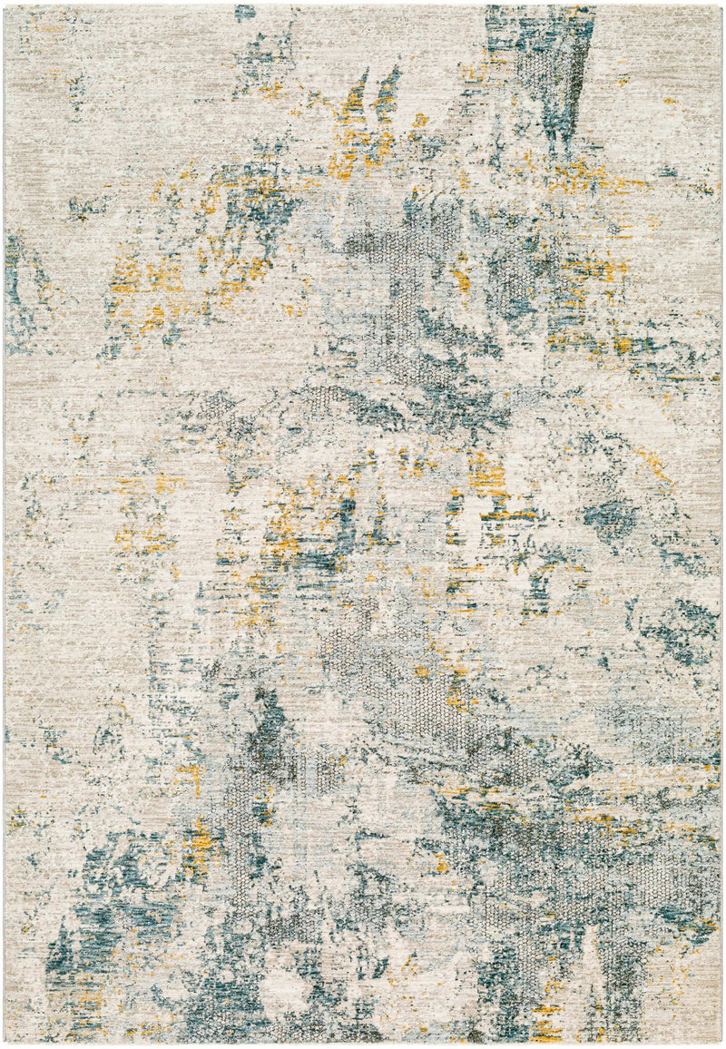 Chaya Textured Abstract Rug with Fringes by Boutique Rugs
