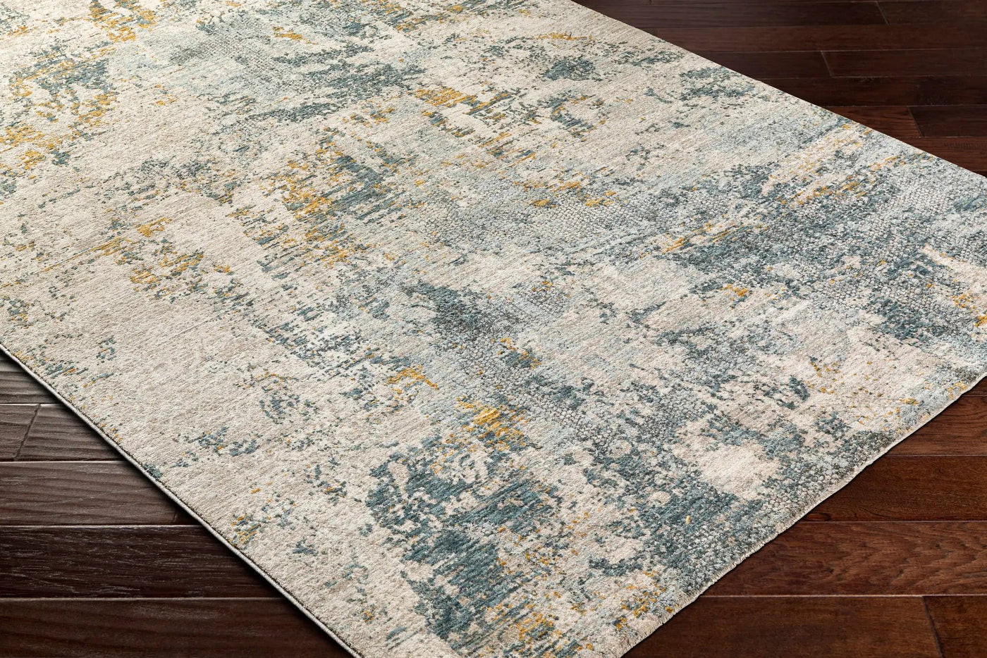 Chaya Textured Abstract Rug with Fringes by Boutique Rugs