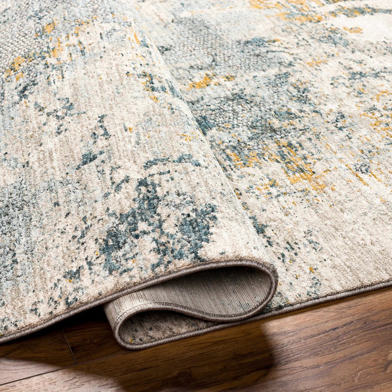Chaya Textured Abstract Rug with Fringes by Boutique Rugs