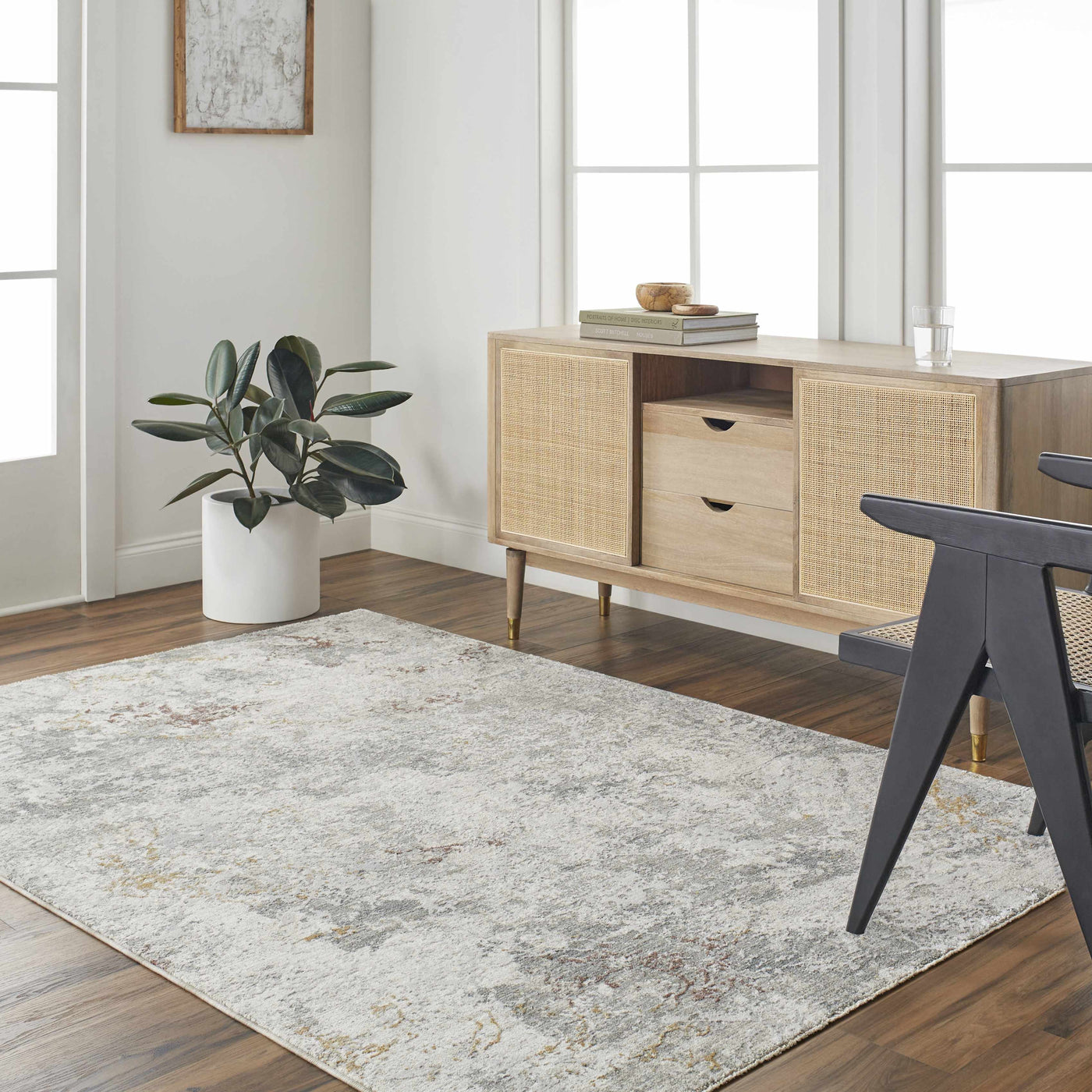 Edana Textured Rug with Fringes by Boutique Rugs