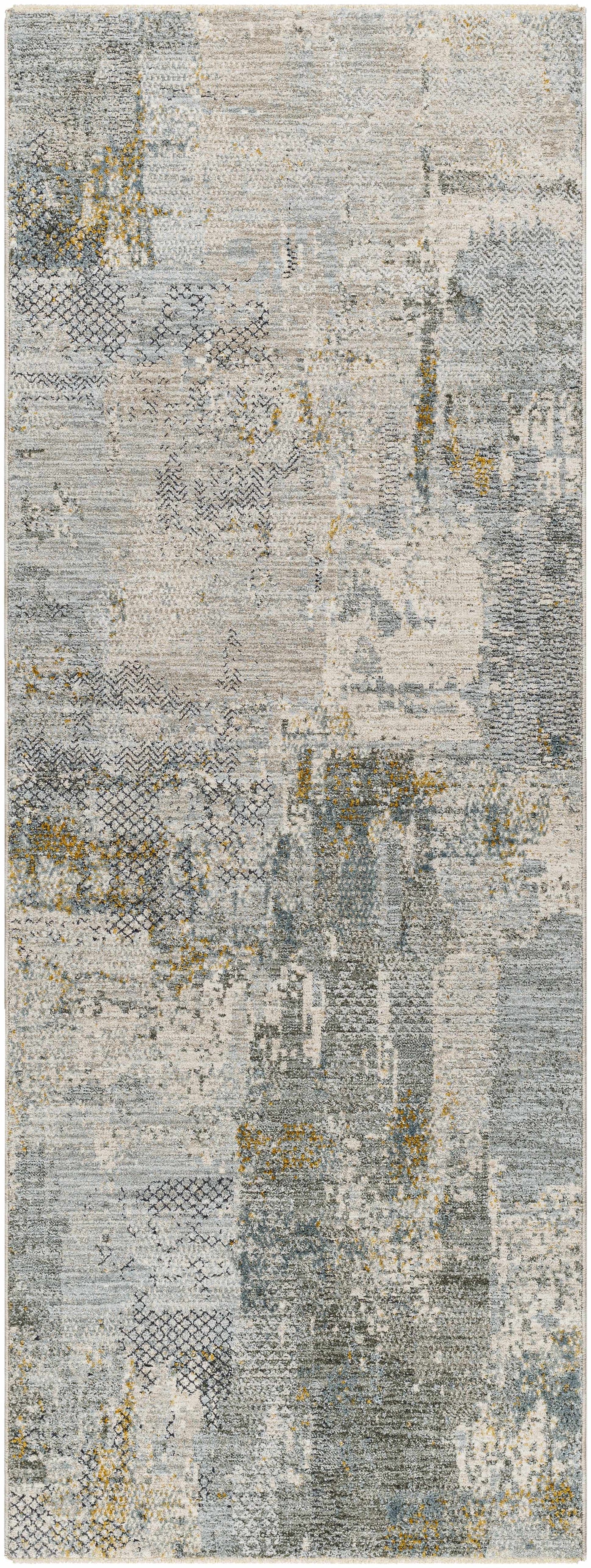 Elina Textured Abstract Rug with Fringes by Boutique Rugs