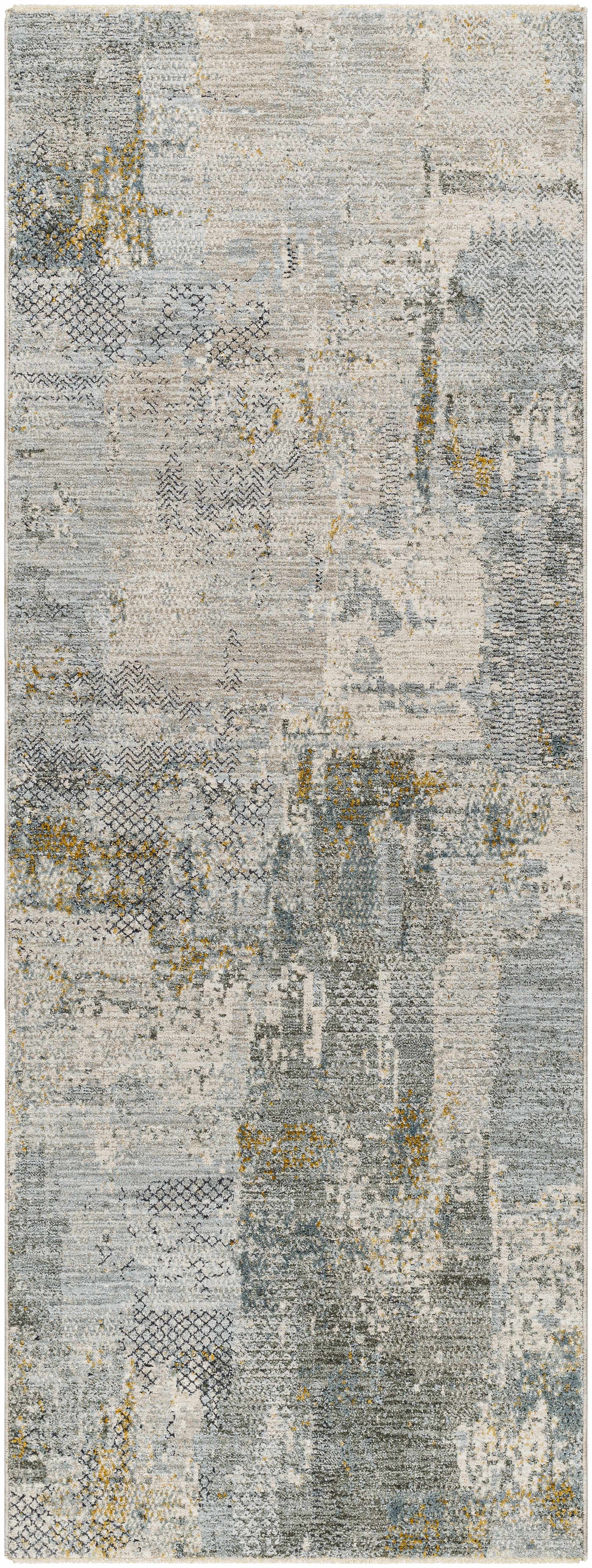 Elina Textured Abstract Rug with Fringes by Boutique Rugs