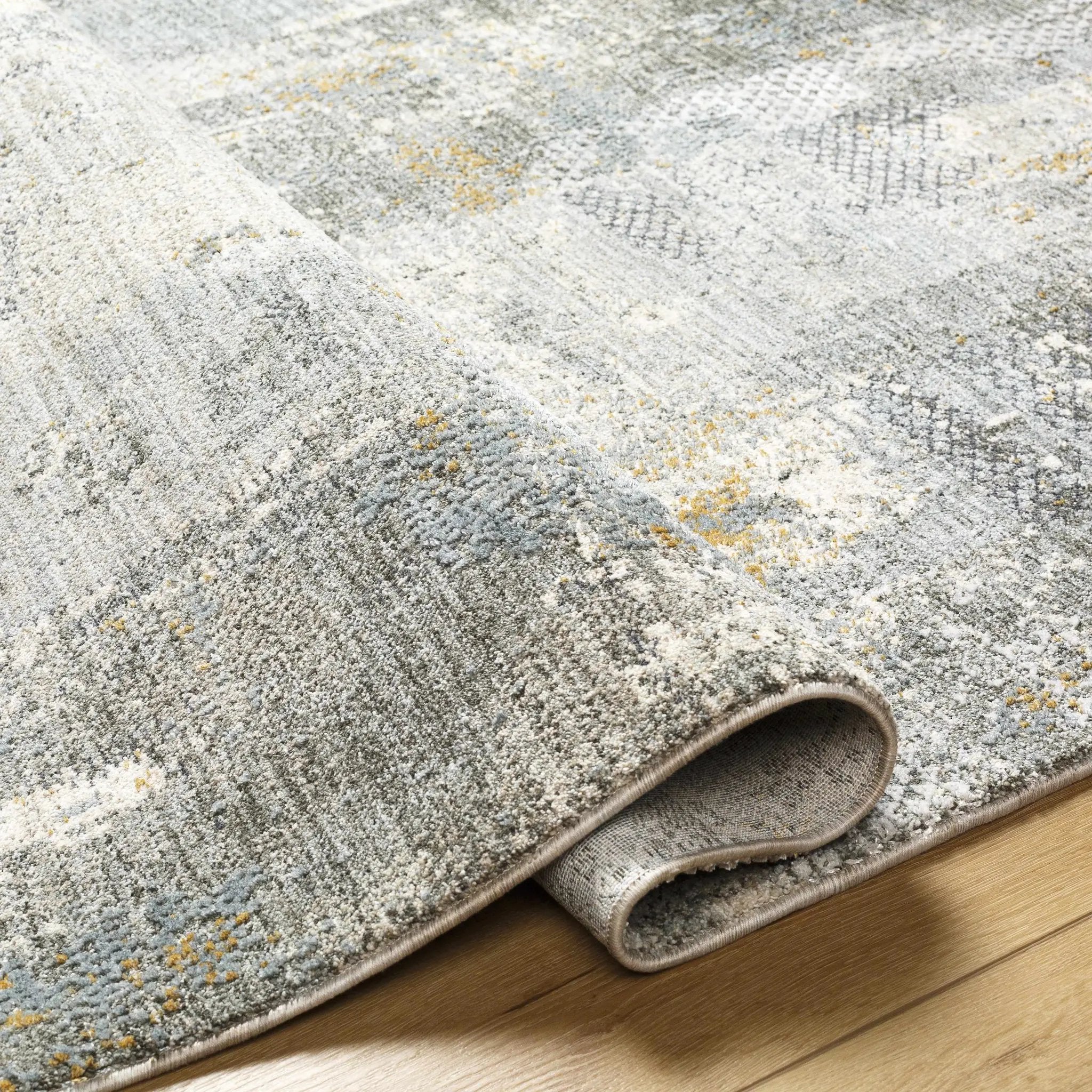 Elina Textured Abstract Rug with Fringes by Boutique Rugs