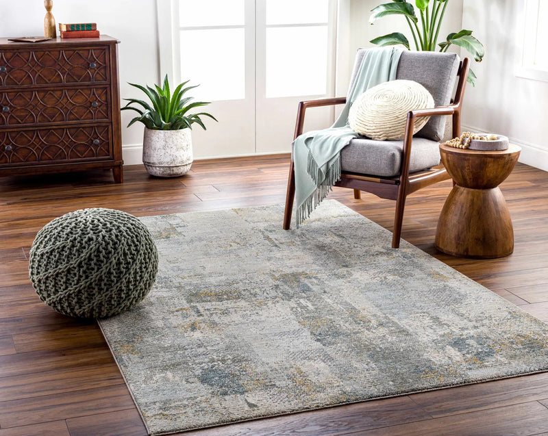 Elina Textured Abstract Rug with Fringes by Boutique Rugs
