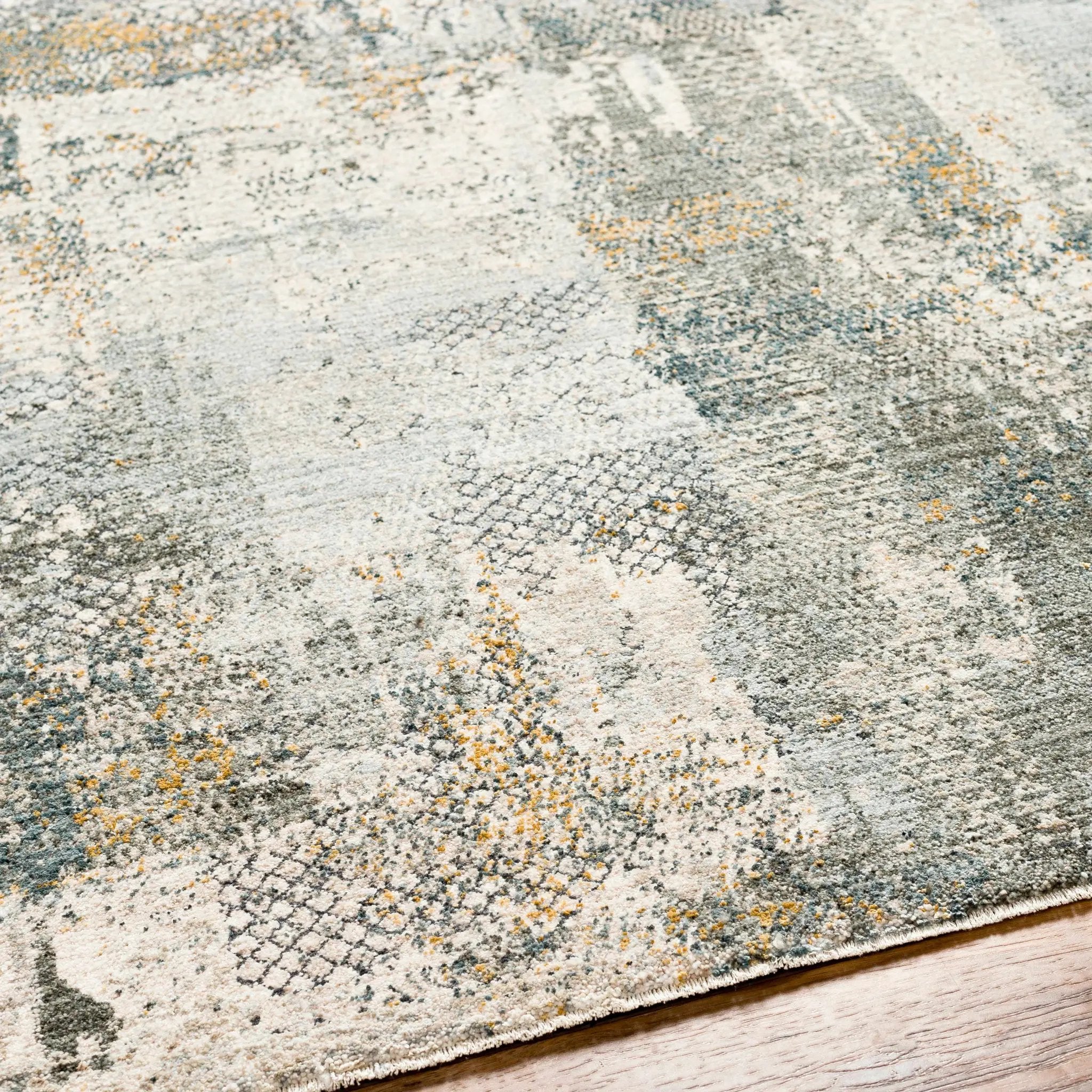 Elina Textured Abstract Rug with Fringes by Boutique Rugs