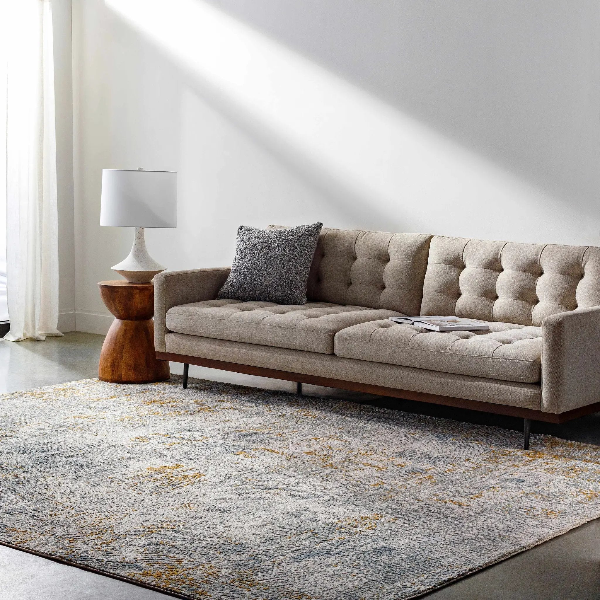 Fleur Textured Rug with Fringes by Boutique Rugs