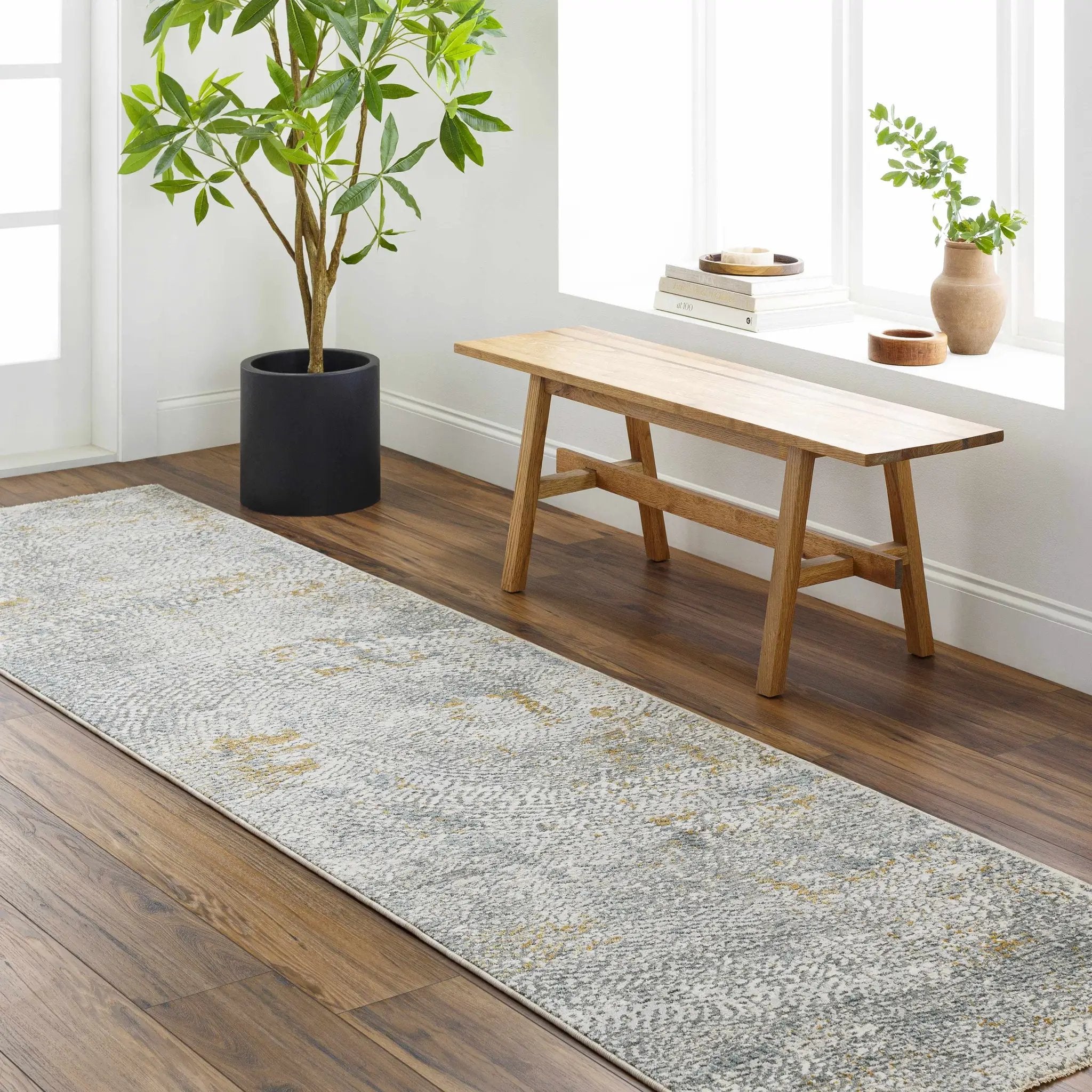 Fleur Textured Rug with Fringes by Boutique Rugs