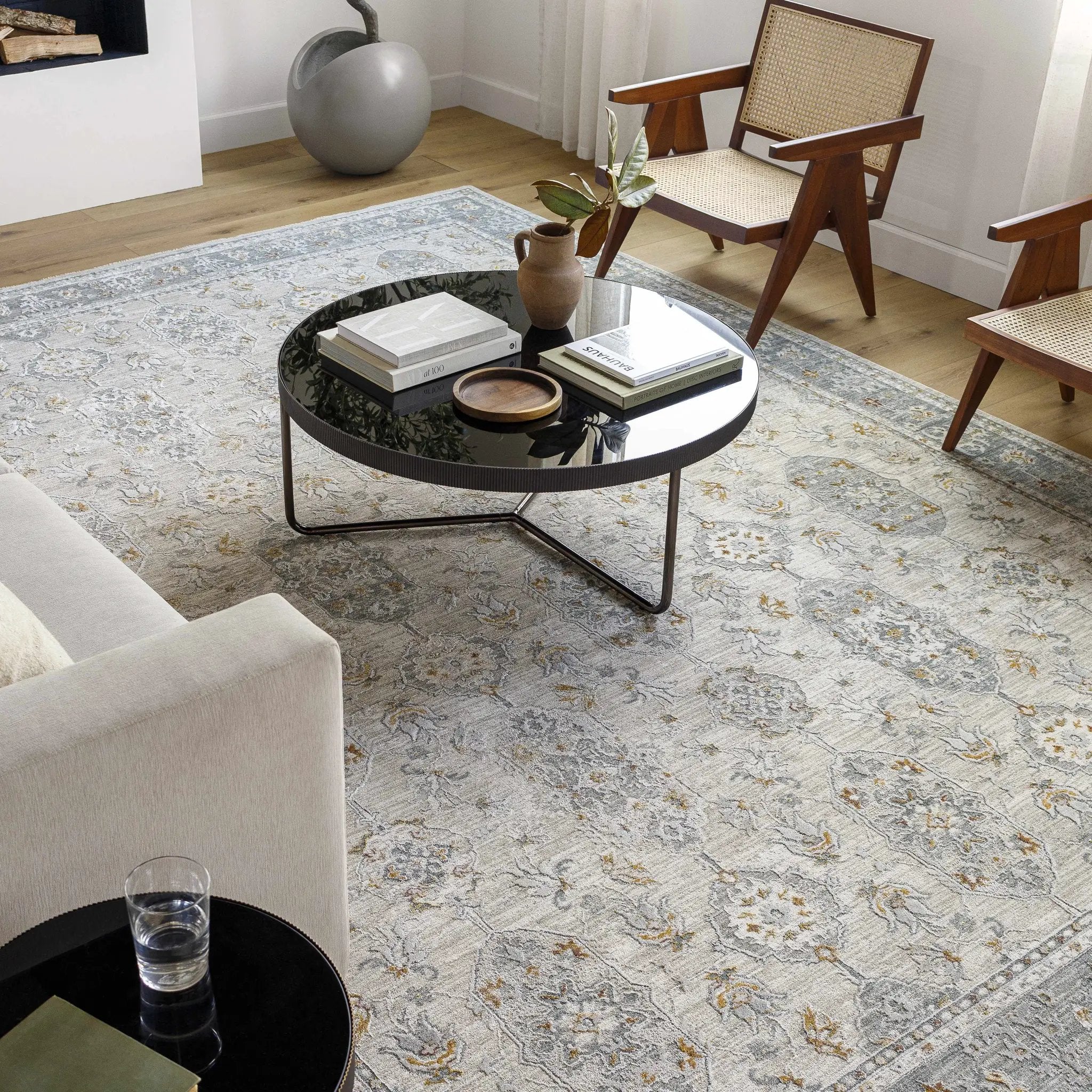 Greco Textured Rug with Fringes by Boutique Rugs