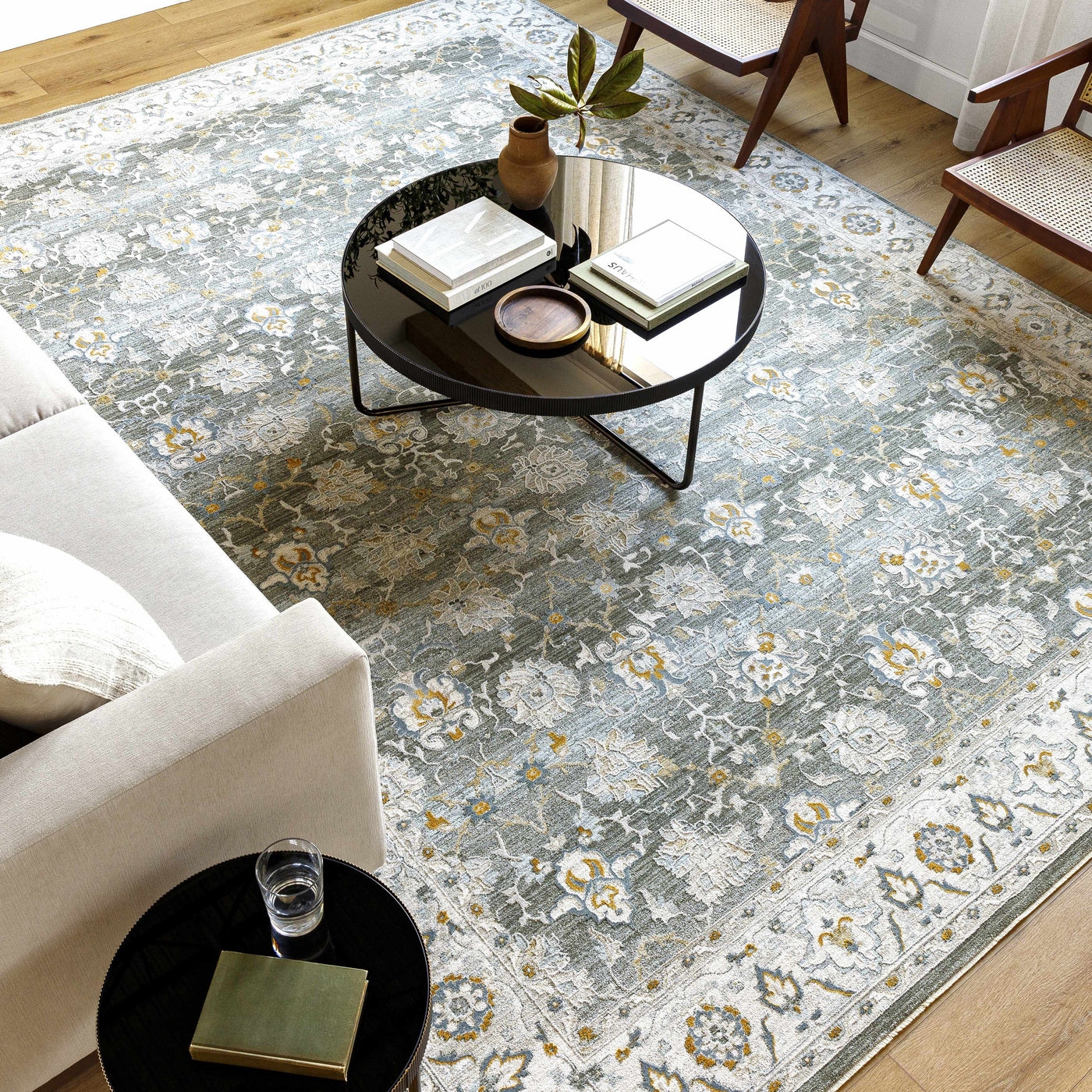 Hafsa Textured Rug with Fringes by Boutique Rugs