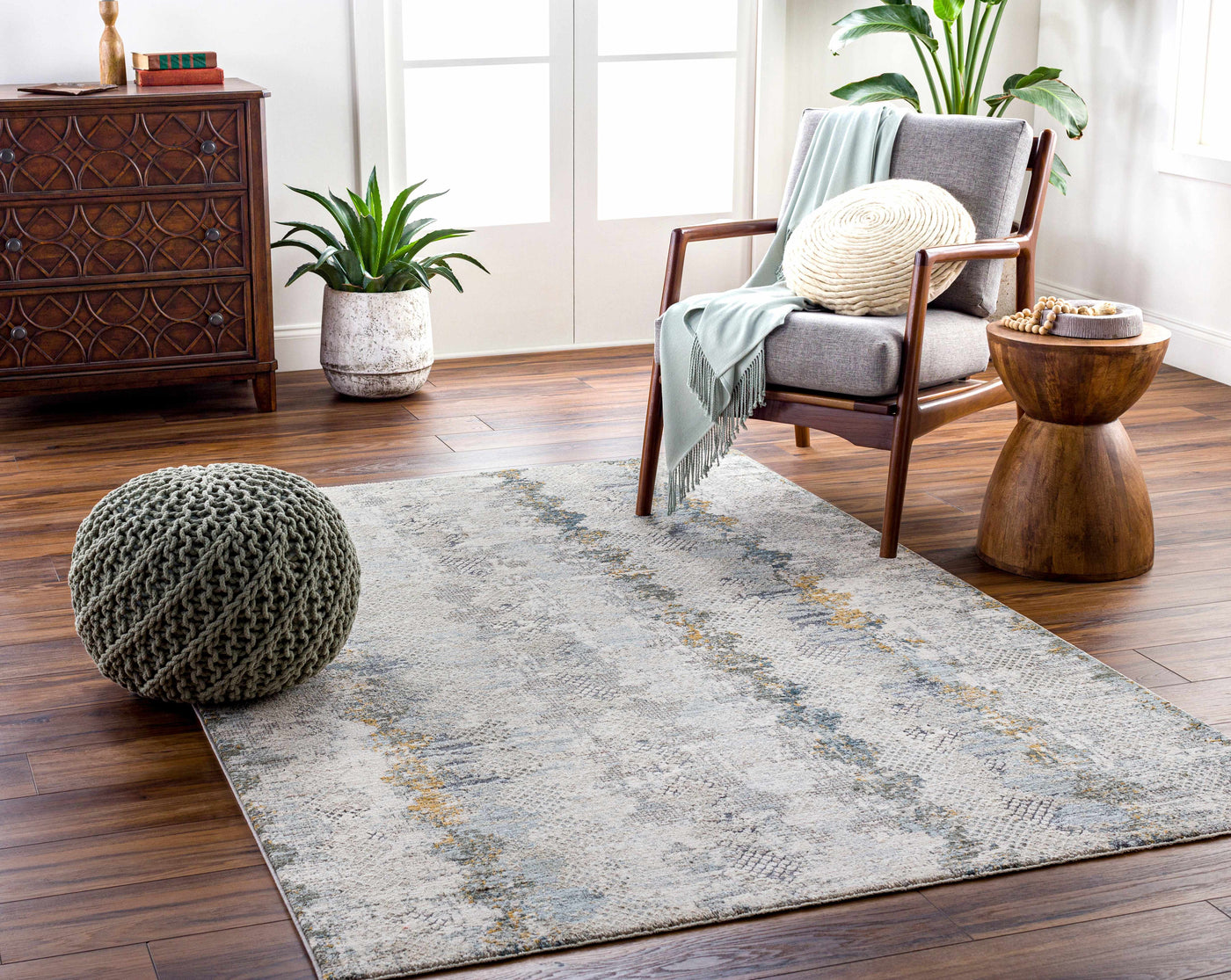 Lalo Textured Rug with Fringes by Boutique Rugs