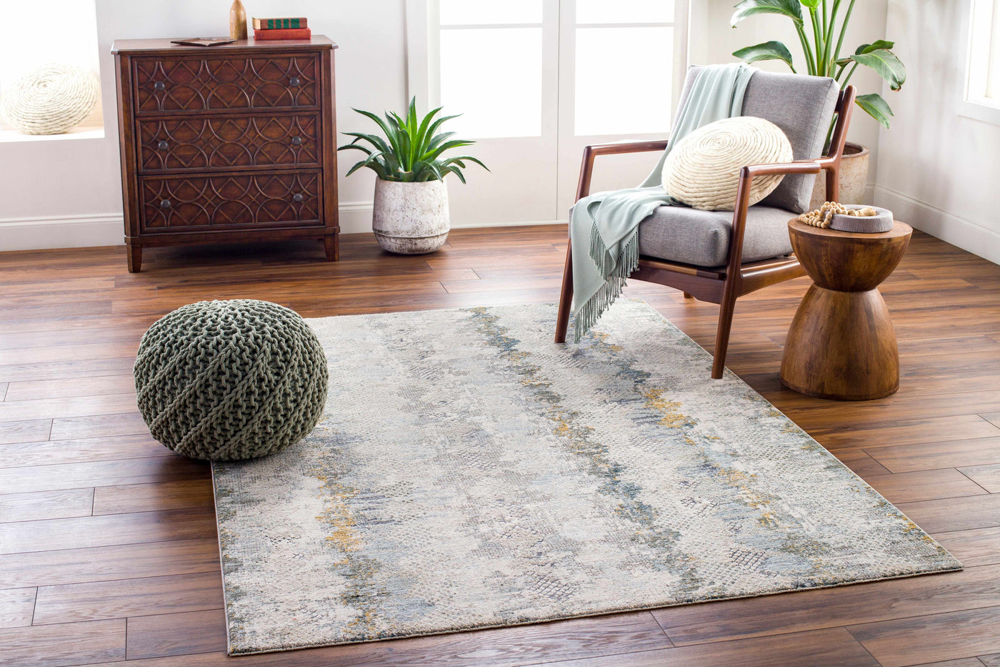 Lalo Textured Rug with Fringes by Boutique Rugs