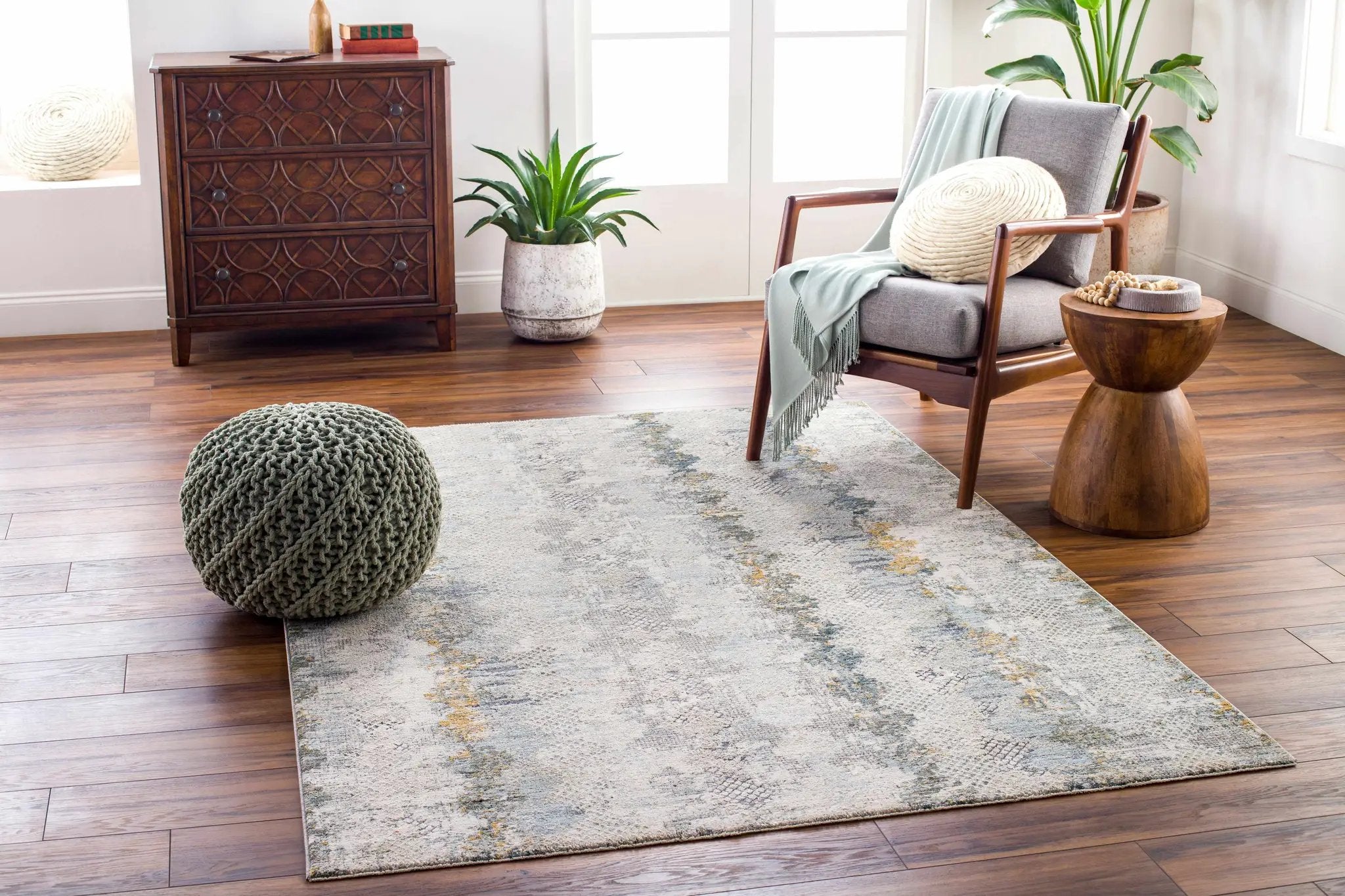 Lalo Textured Rug with Fringes by Boutique Rugs