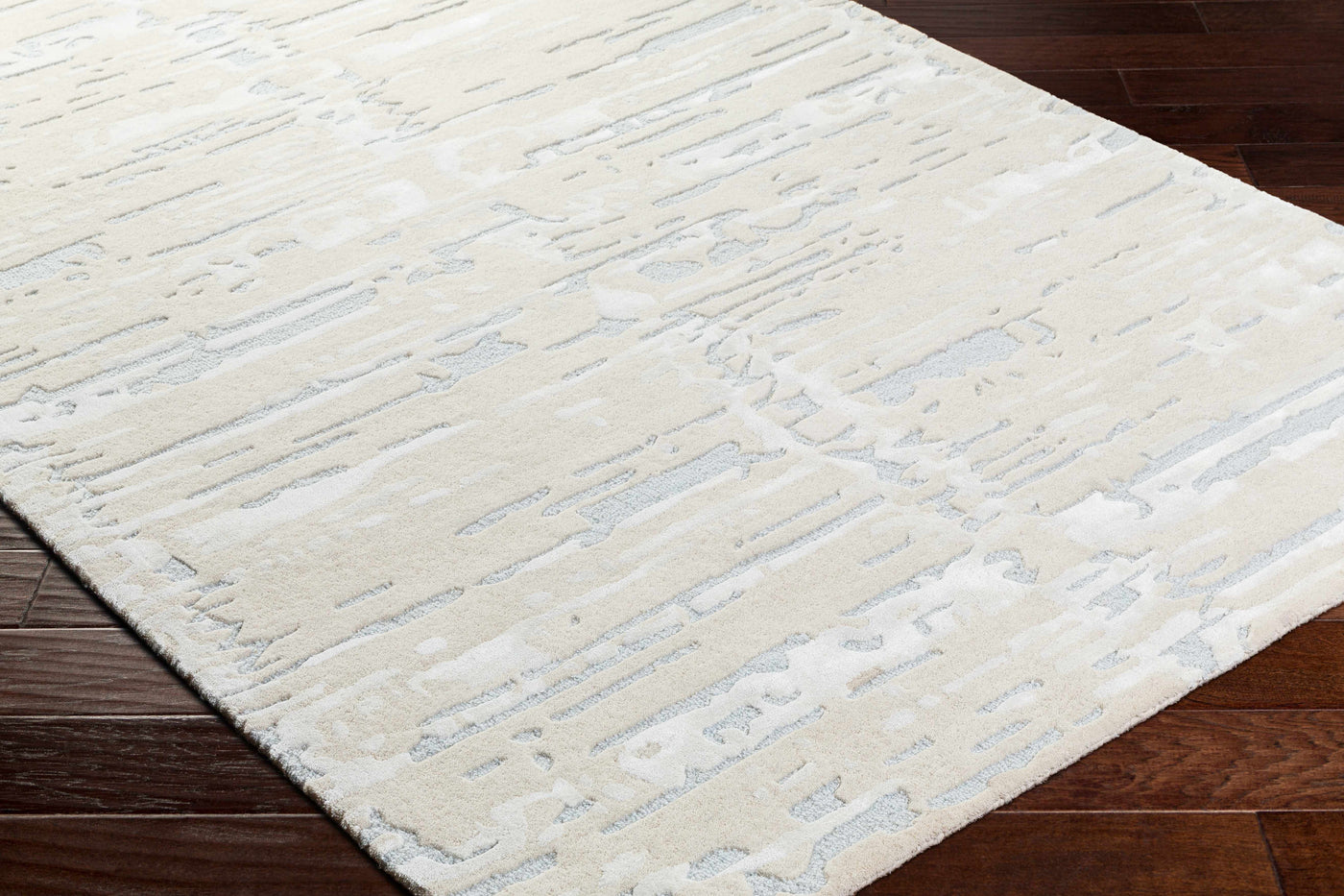 Kadin Cream Abstract Area Rug - Clearance by Boutique Rugs