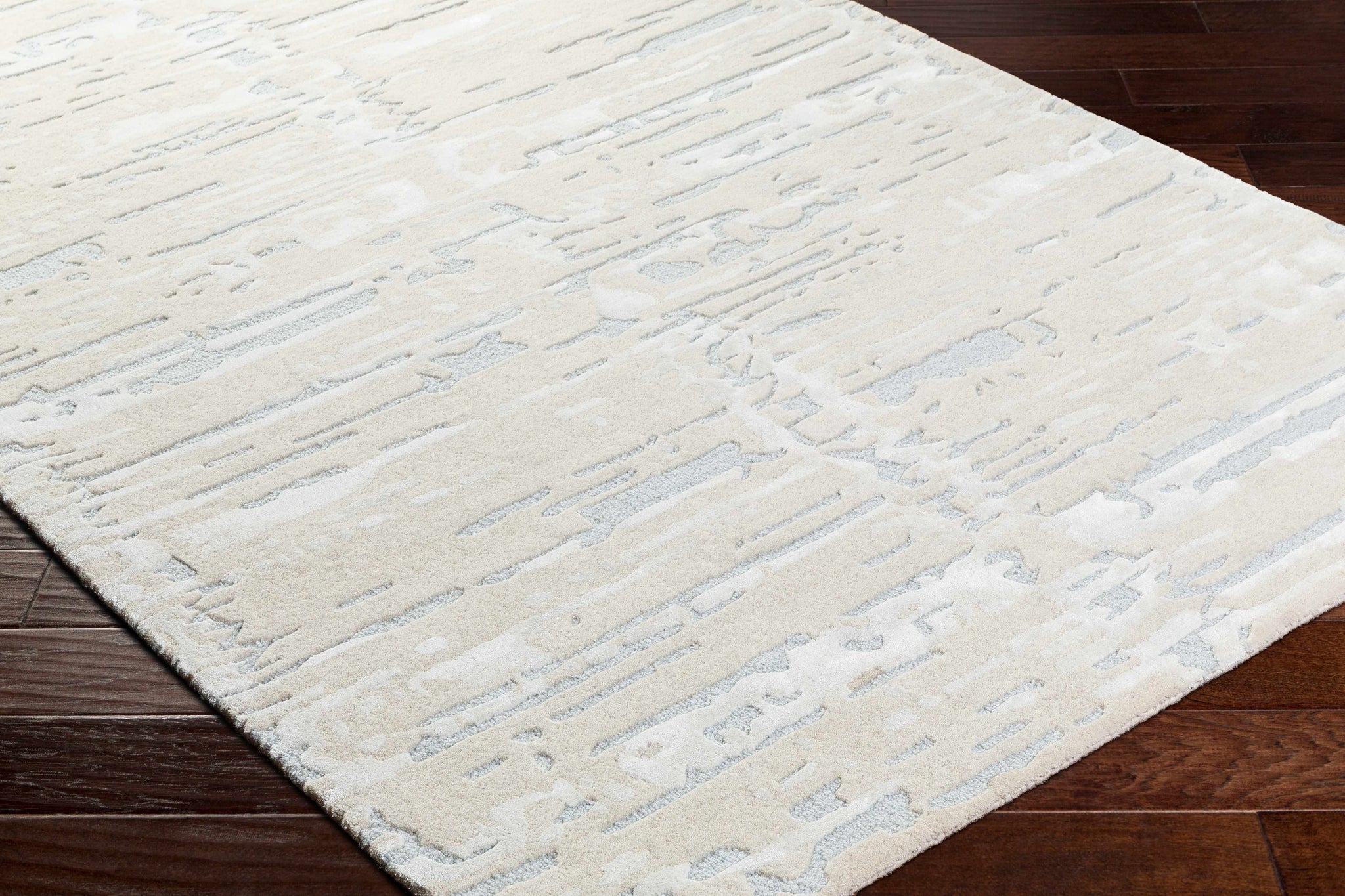 Kadin Cream Abstract Area Rug - Clearance by Boutique Rugs