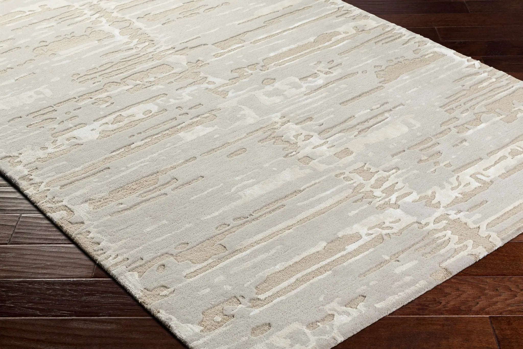 Kadin Gray Abstract Area Rug - Clearance by Boutique Rugs