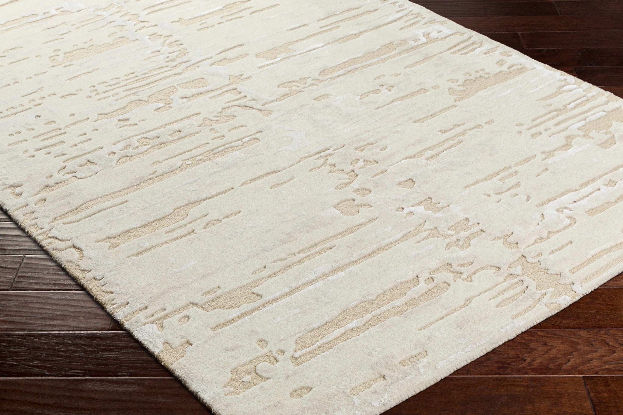Kadin Beige Abstract Area Rug - Clearance by Boutique Rugs