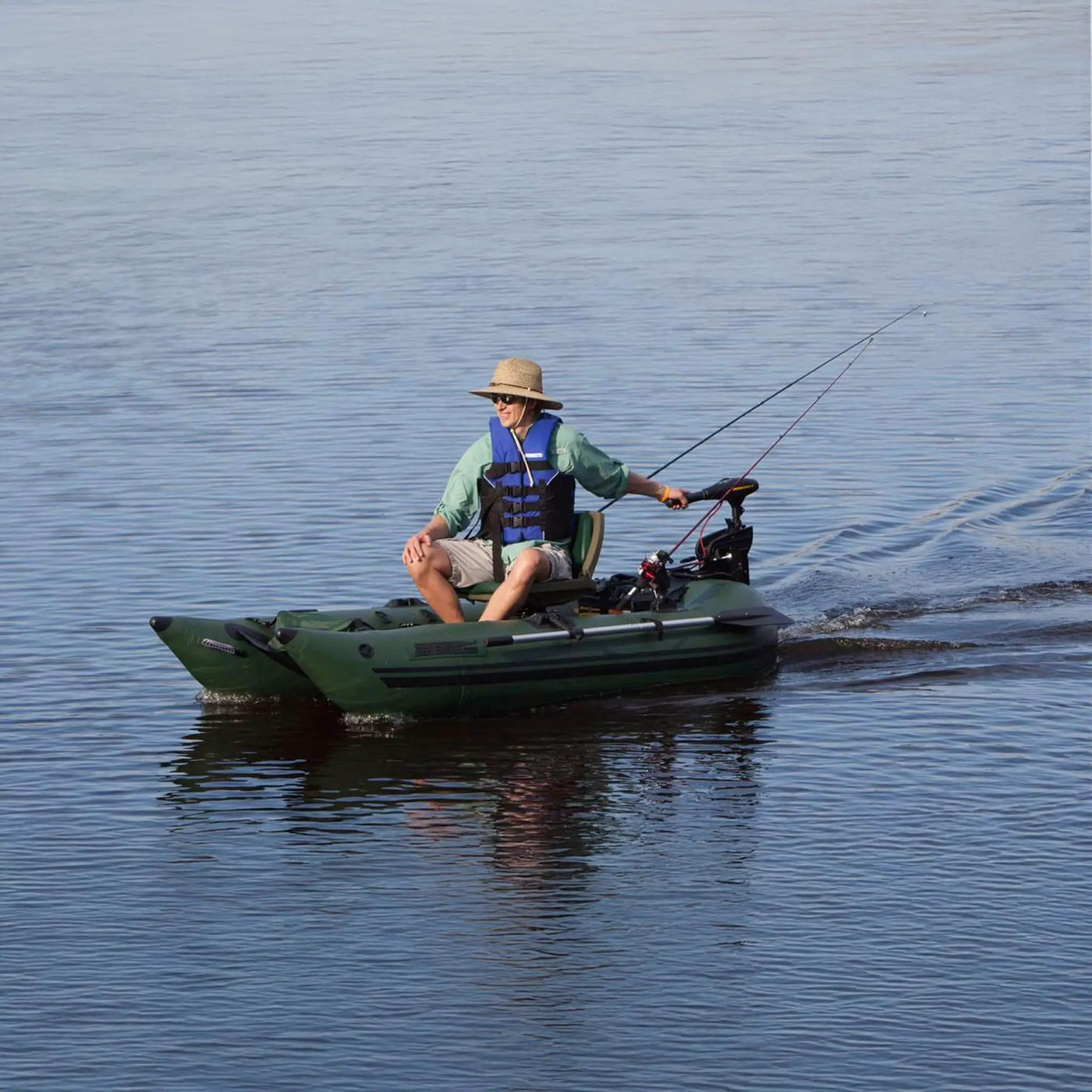 Sea Eagle 1-Person Frameless Pontoon Inflatable Fishing Boat, 9FT [285FPBK] (SAK93163) by SAKSBY WHOLESALE