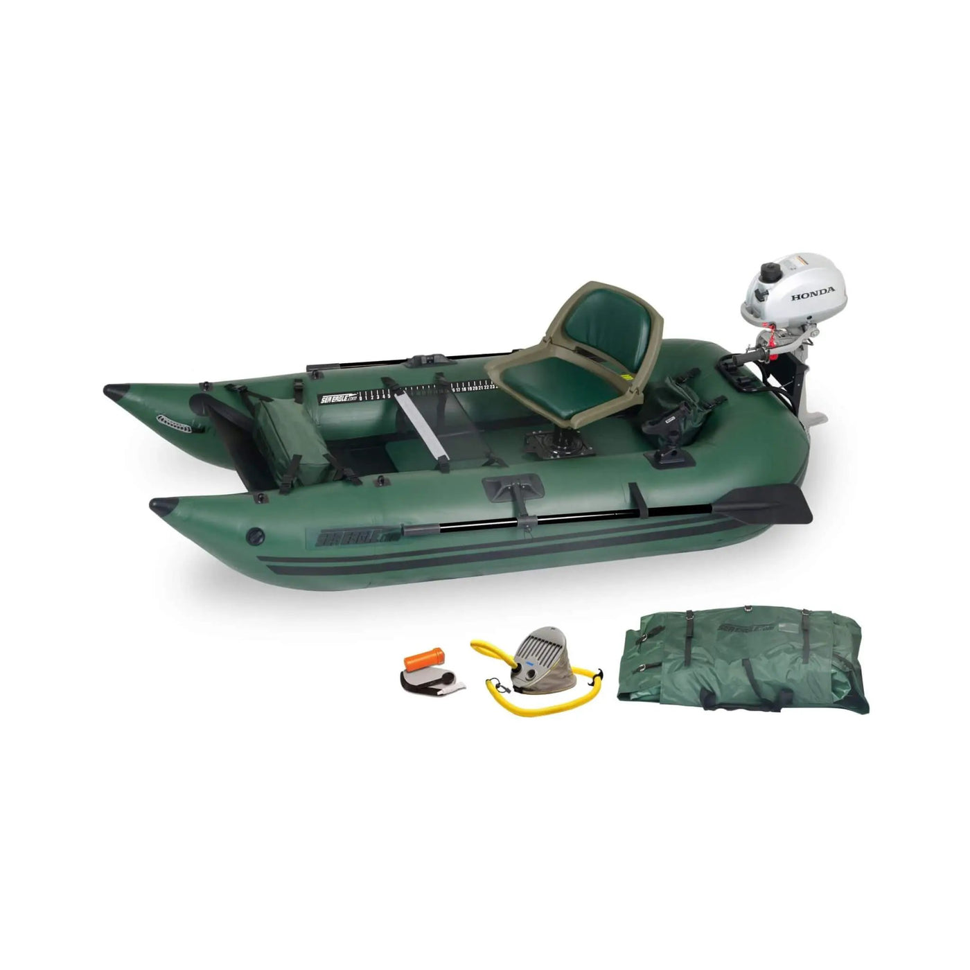 Sea Eagle 1-Person Frameless Pontoon Inflatable Fishing Boat, 9FT [285FPBK] (SAK93163) by SAKSBY WHOLESALE