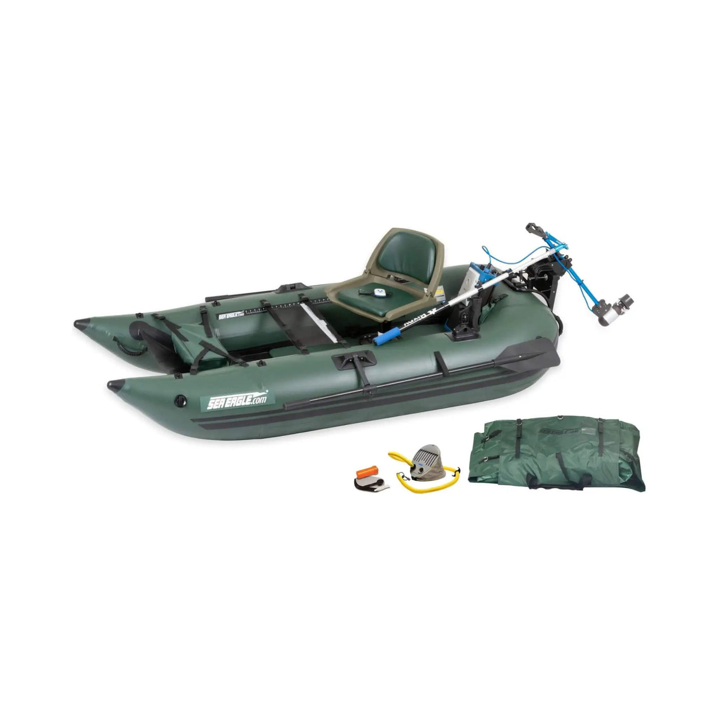 Sea Eagle 1-Person Frameless Pontoon Inflatable Fishing Boat, 9FT [285FPBK] (SAK93163) by SAKSBY WHOLESALE