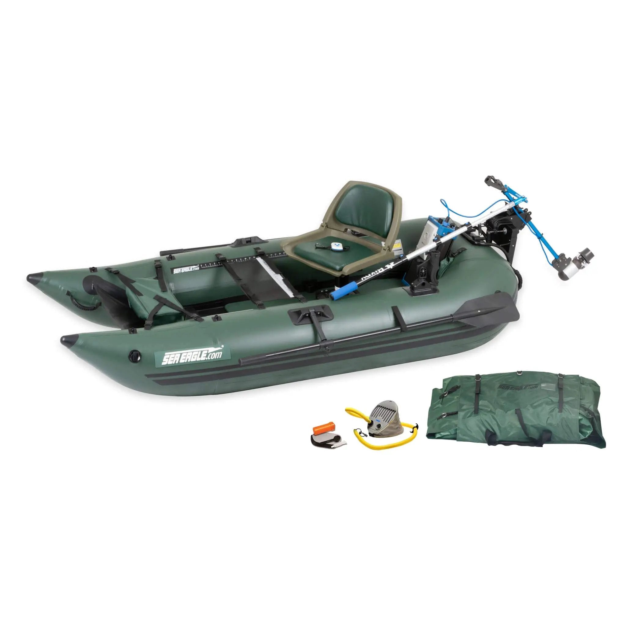 Sea Eagle 1-Person Frameless Pontoon Inflatable Fishing Boat, 9FT [285FPBK] (SAK93163) by SAKSBY WHOLESALE