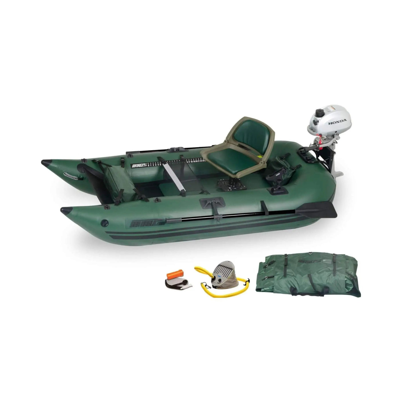 Sea Eagle 1-Person Frameless Pontoon Inflatable Fishing Boat, 9FT [285FPBK] (SAK93163) by SAKSBY WHOLESALE