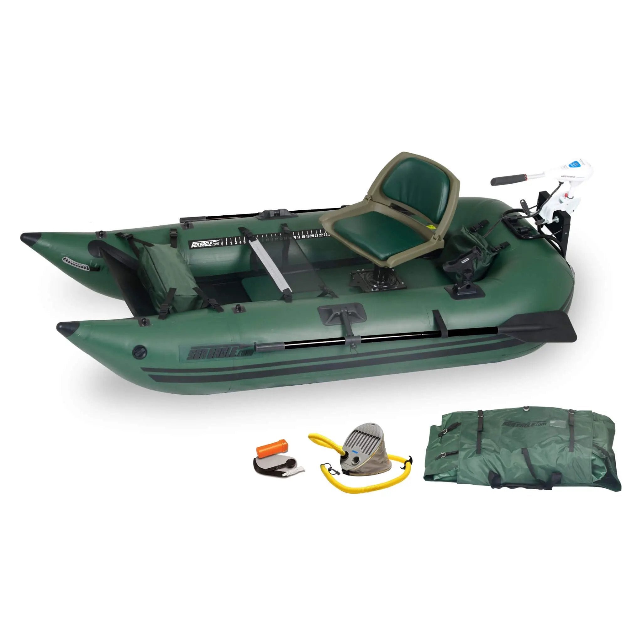 Sea Eagle 1-Person Frameless Pontoon Inflatable Fishing Boat, 9FT [285FPBK] (SAK93163) by SAKSBY WHOLESALE