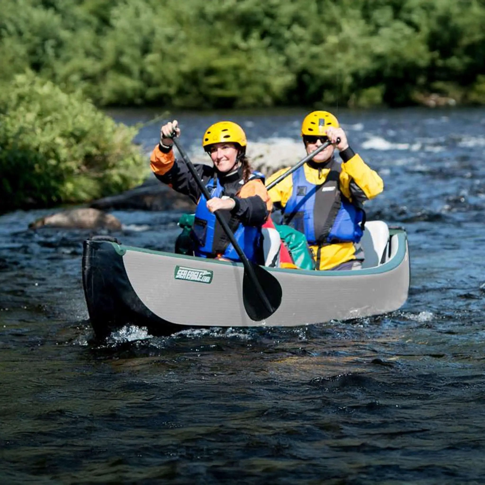 Sea Eagle 3-People TC16 High Pressure All Drop Stitch Inflatable Travel Canoe, 16FT [TC16K] (SAK43086) by SAKSBY WHOLESALE