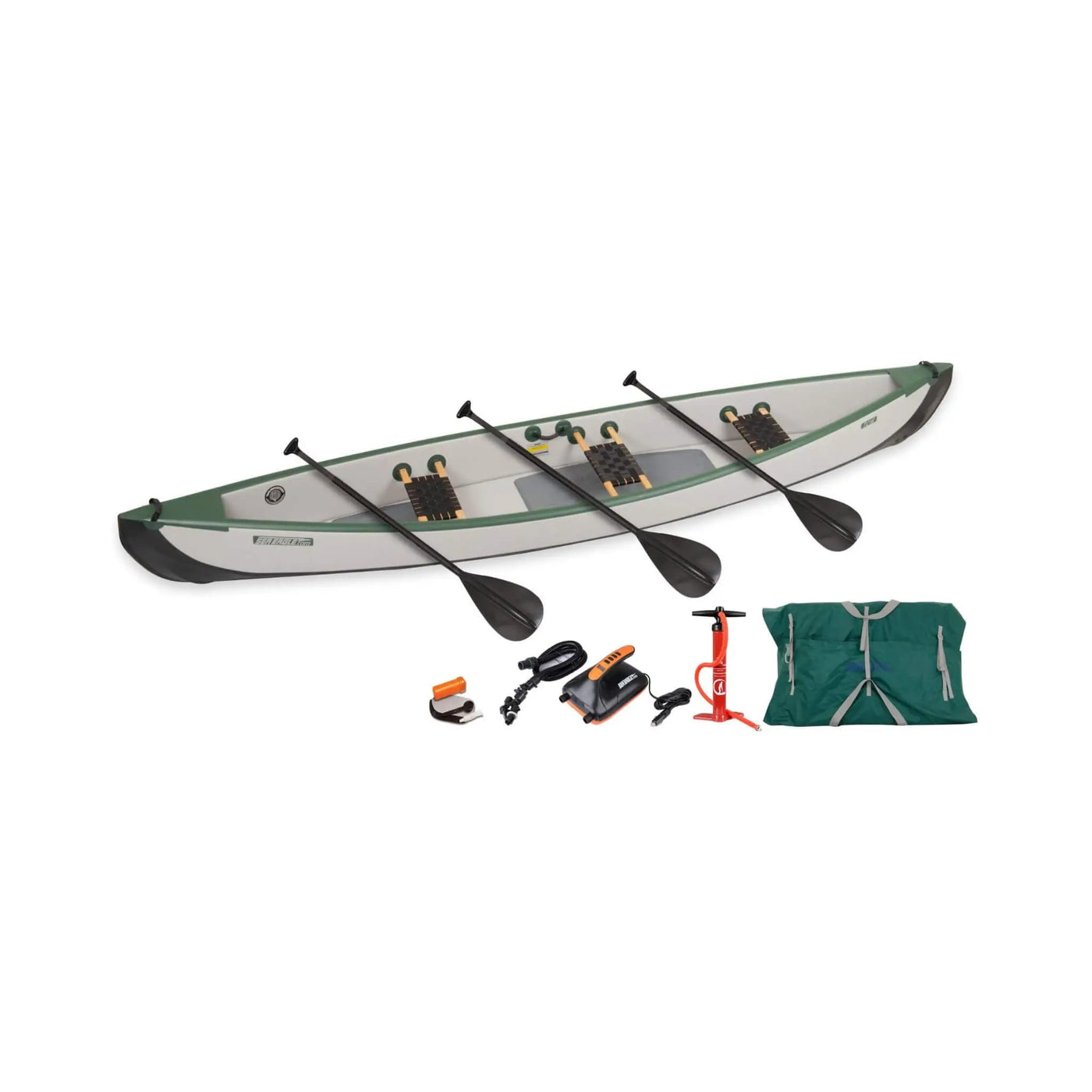 Sea Eagle 3-People TC16 High Pressure All Drop Stitch Inflatable Travel Canoe, 16FT [TC16K] (SAK43086) by SAKSBY WHOLESALE