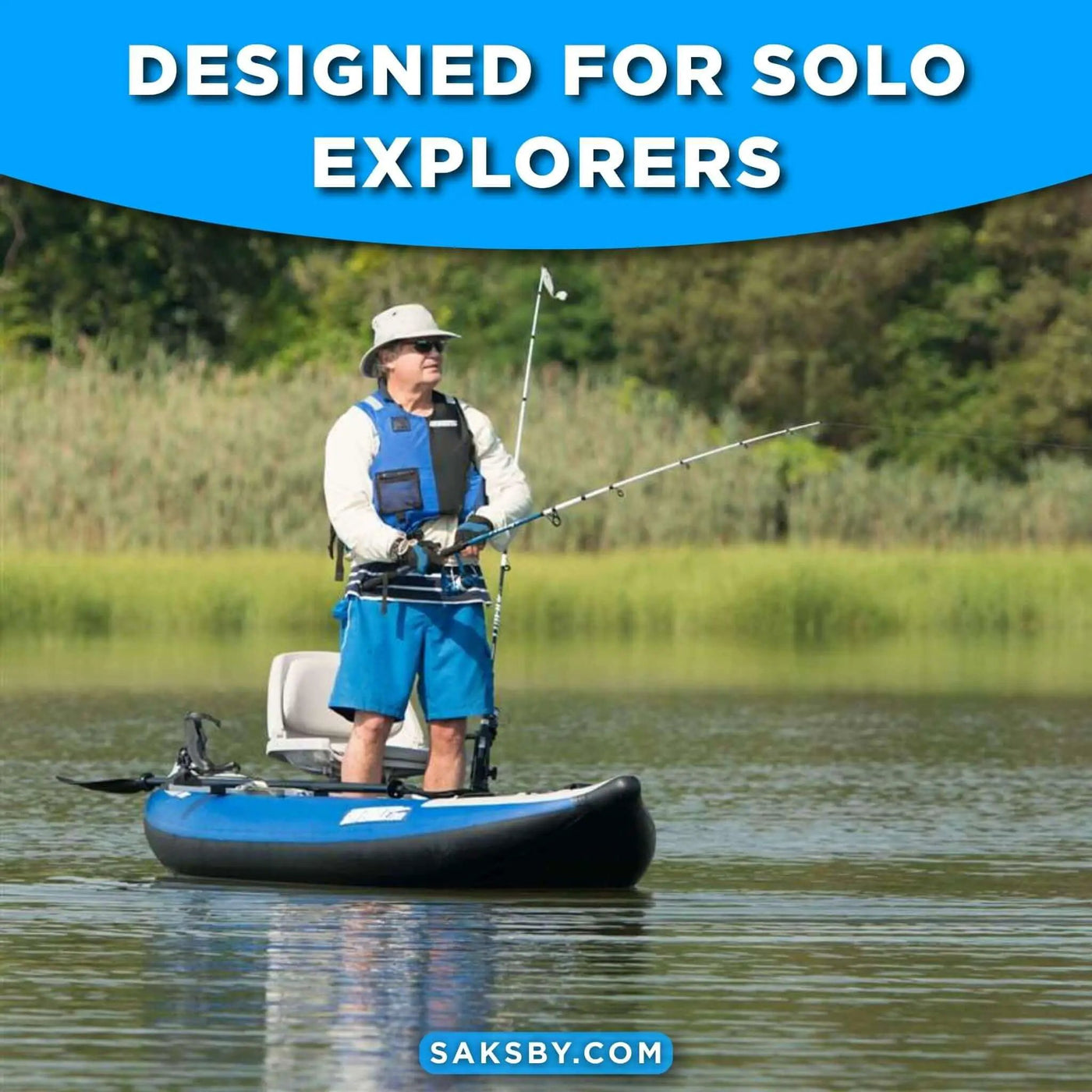 Sea Eagle 300X Explorer 1-Person Inflatable Kayak With Adjustable Footrest [300XK] (SAK18457) by SAKSBY WHOLESALE