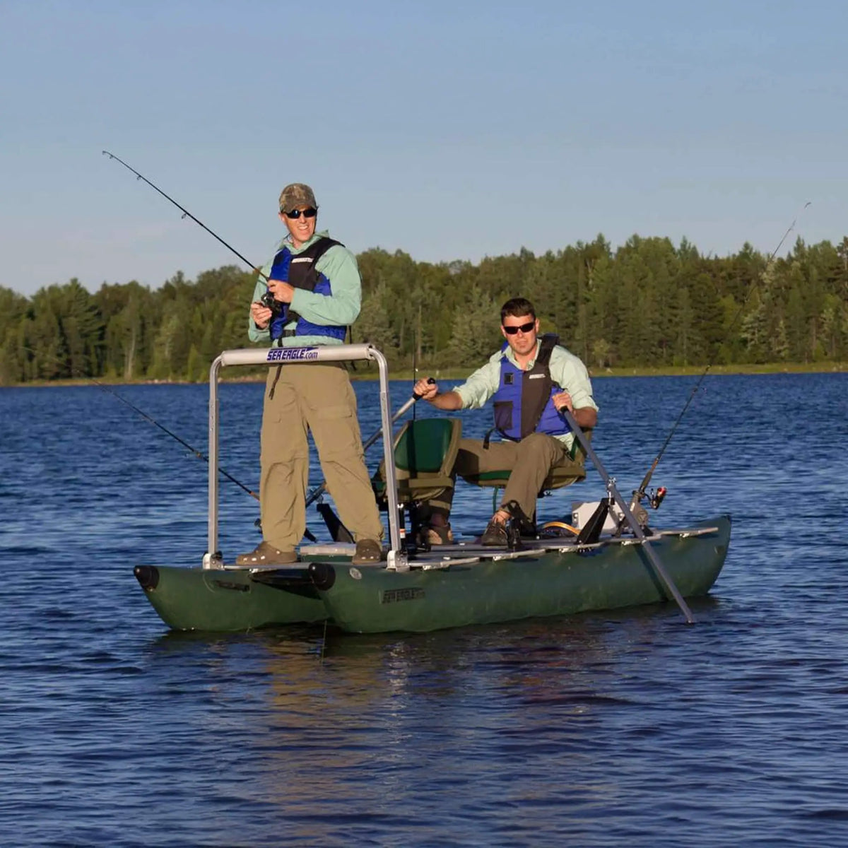 Sea Eagle 375FC FoldCat 2-Persons Inflatable Fishing Lightweight Pontoon Boat [375FCK] (SAK34652) by SAKSBY WHOLESALE