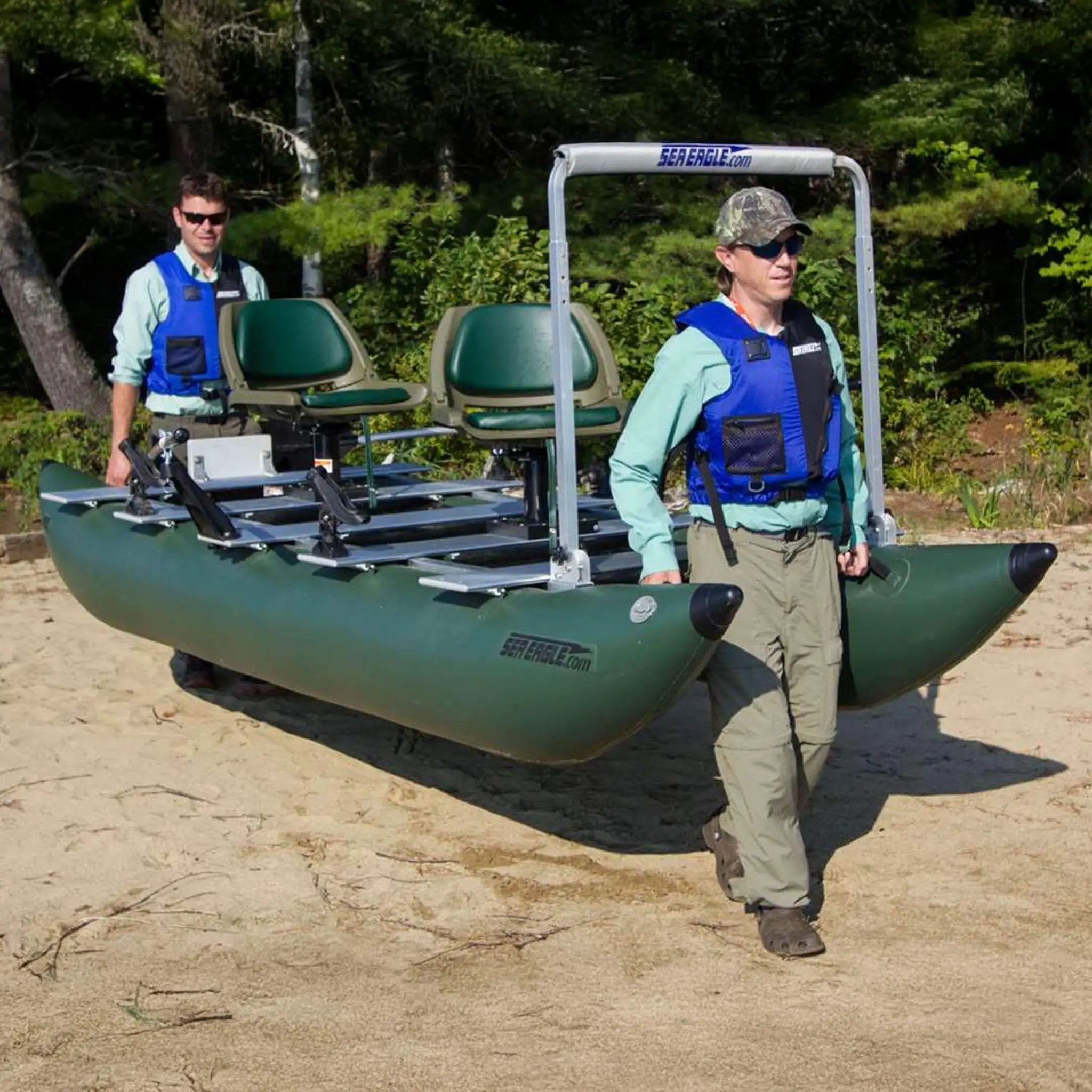 Sea Eagle 375FC FoldCat 2-Persons Inflatable Fishing Lightweight Pontoon Boat [375FCK] (SAK34652) by SAKSBY WHOLESALE