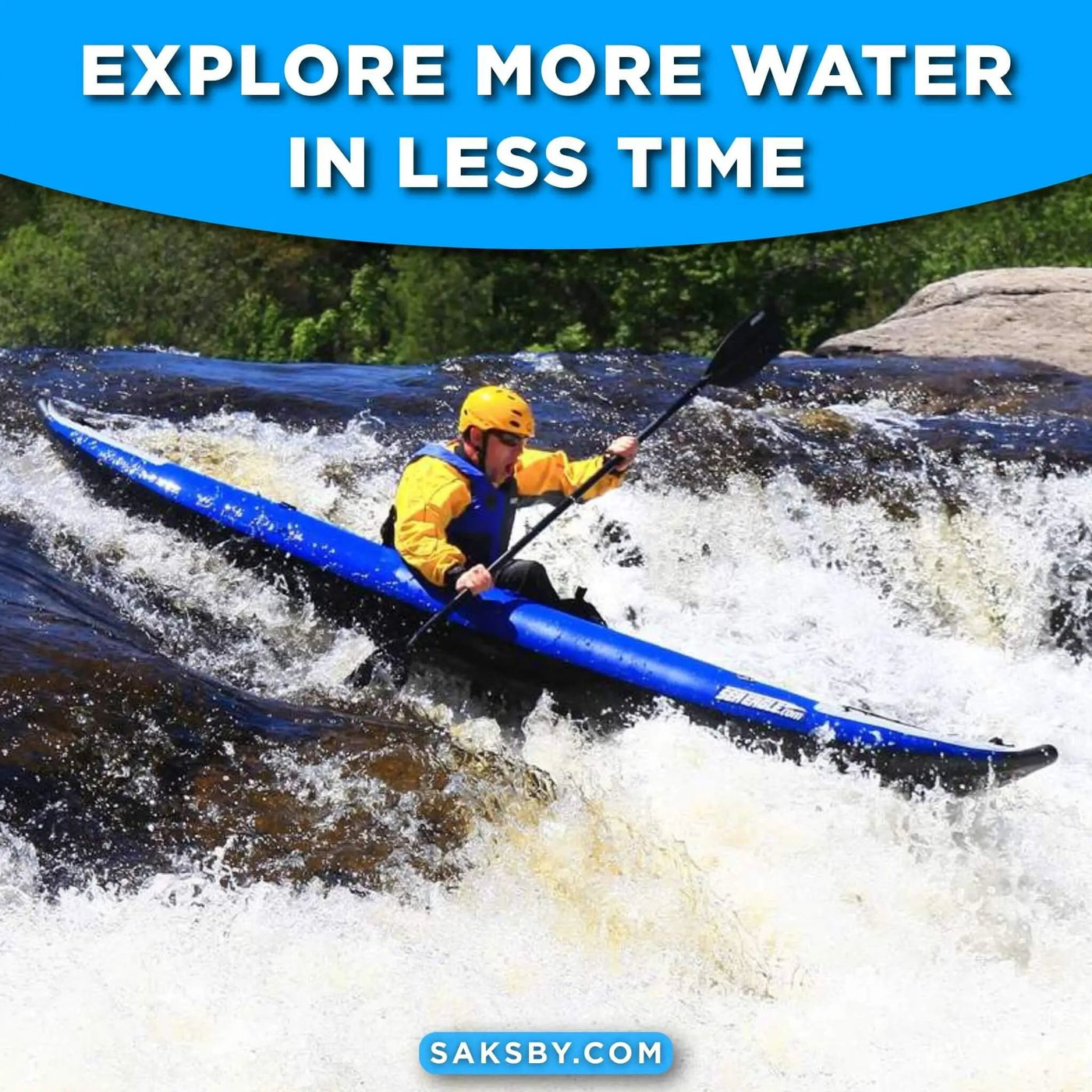 Sea Eagle 380X Explorer 3-Person Inflatable Kayak With Large Removable Rear Center Skeg [380XK] (SAK97562) by SAKSBY WHOLESALE