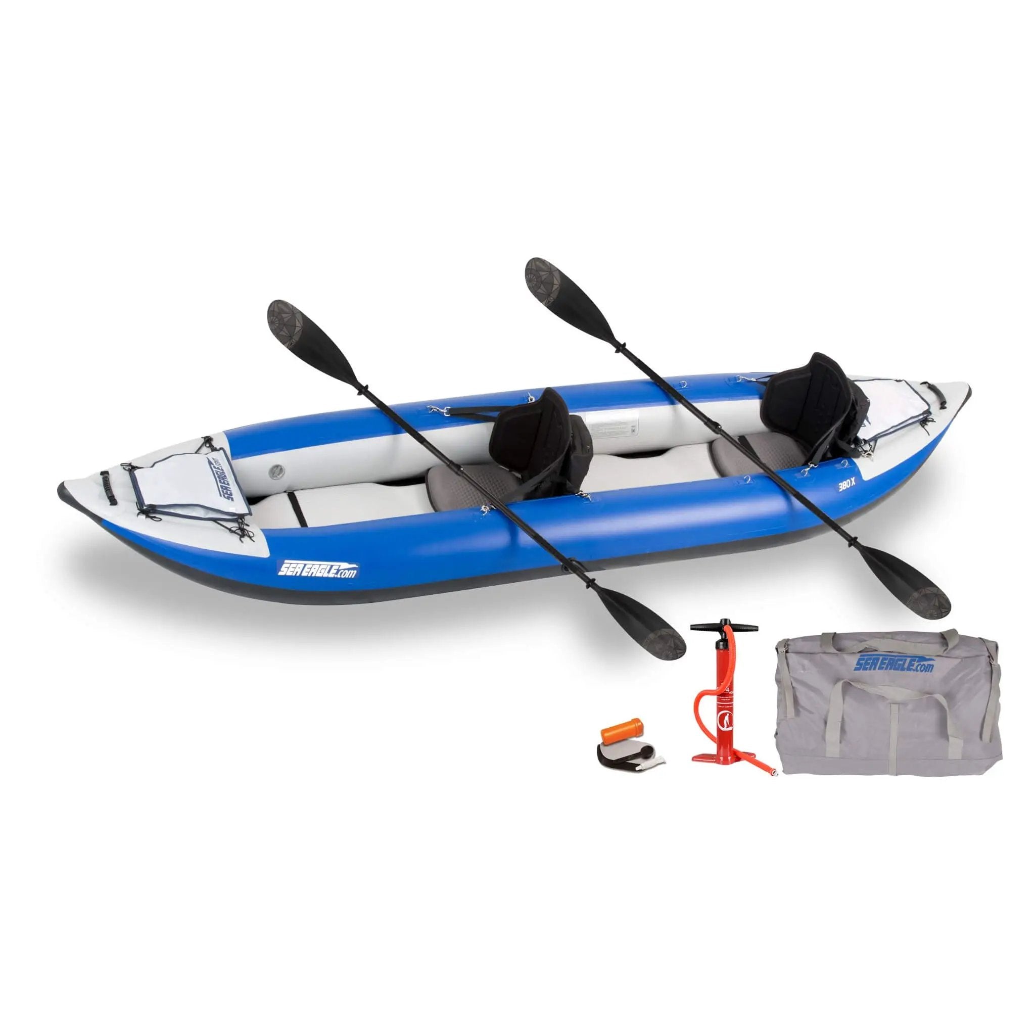 Sea Eagle 380X Explorer 3-Person Inflatable Kayak With Large Removable Rear Center Skeg [380XK] (SAK97562) by SAKSBY WHOLESALE