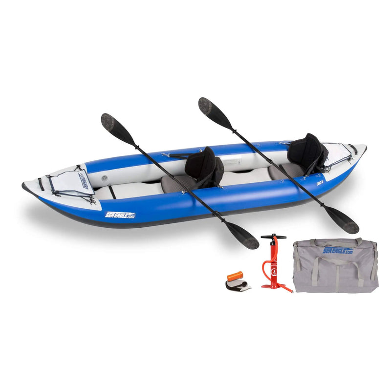 Sea Eagle 380X Explorer 3-Person Inflatable Kayak With Large Removable Rear Center Skeg [380XK] (SAK97562) by SAKSBY WHOLESALE