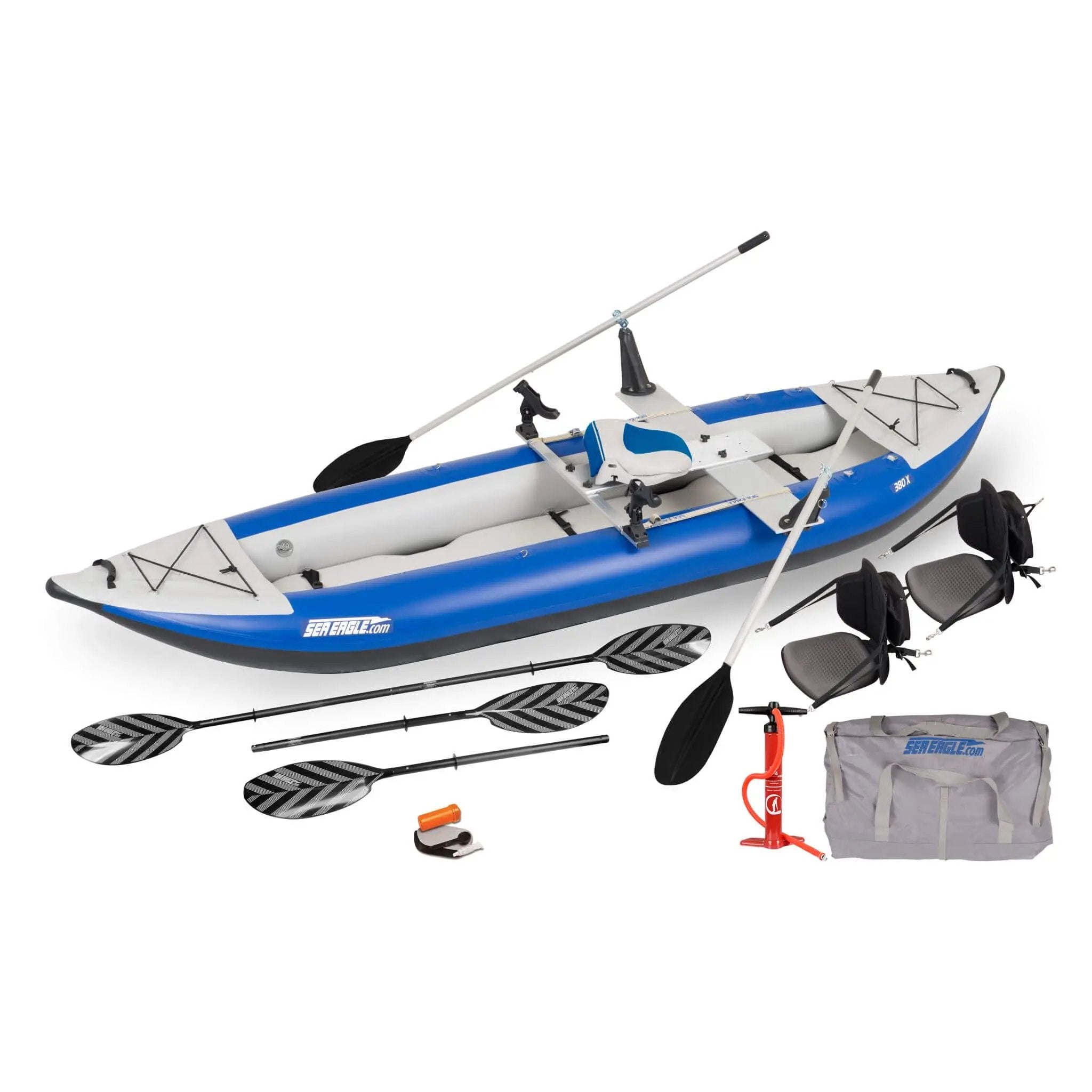 Sea Eagle 380X Explorer 3-Person Inflatable Kayak With Large Removable Rear Center Skeg [380XK] (SAK97562) by SAKSBY WHOLESALE