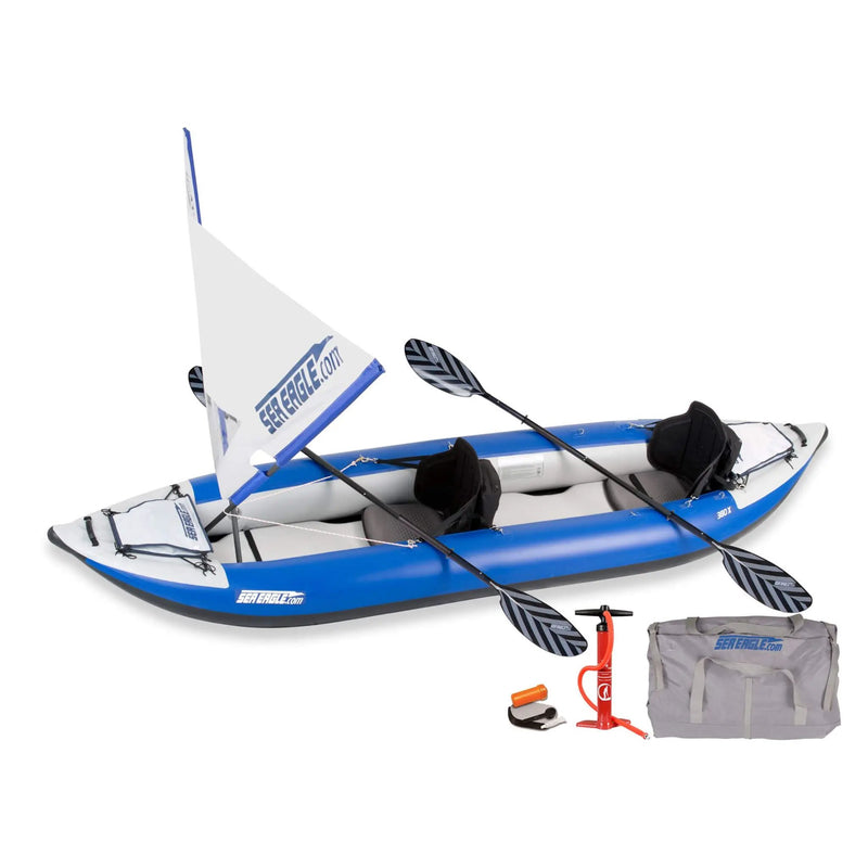 Sea Eagle 380X Explorer 3-Person Inflatable Kayak With Large Removable Rear Center Skeg [380XK] (SAK97562) by SAKSBY WHOLESALE