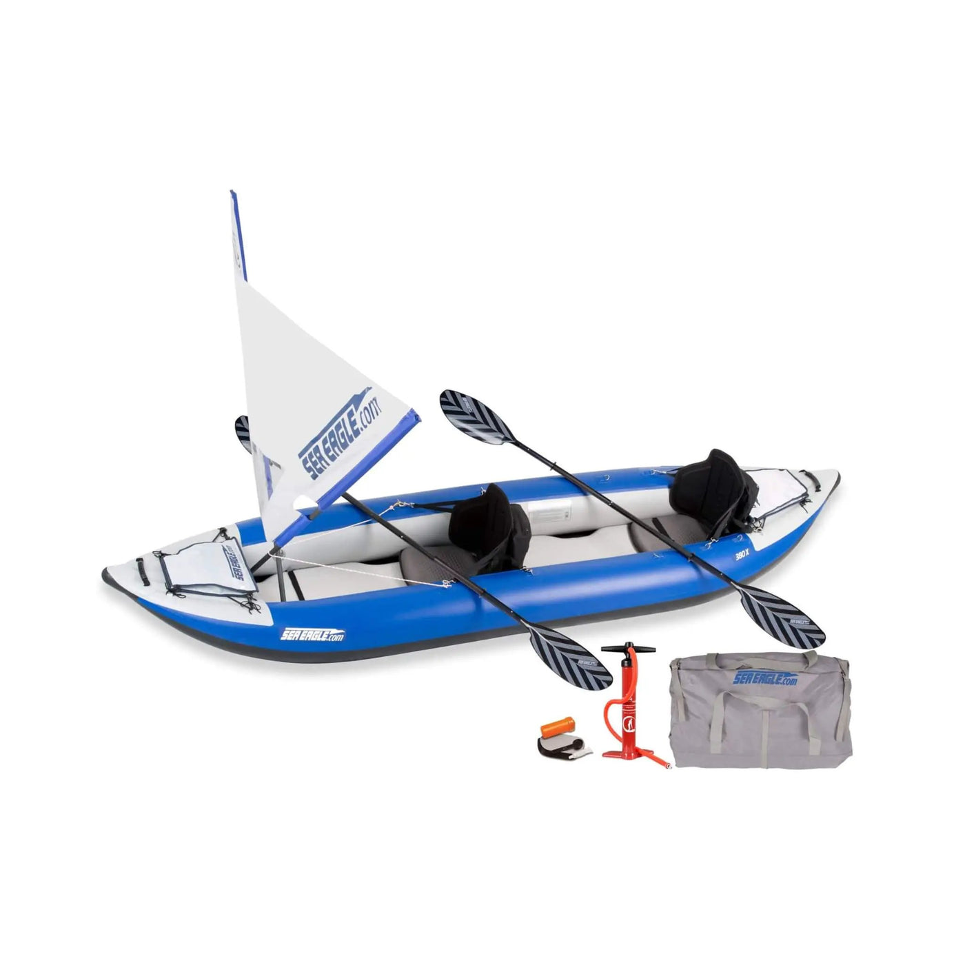 Sea Eagle 380X Explorer 3-Person Inflatable Kayak With Large Removable Rear Center Skeg [380XK] (SAK97562) by SAKSBY WHOLESALE