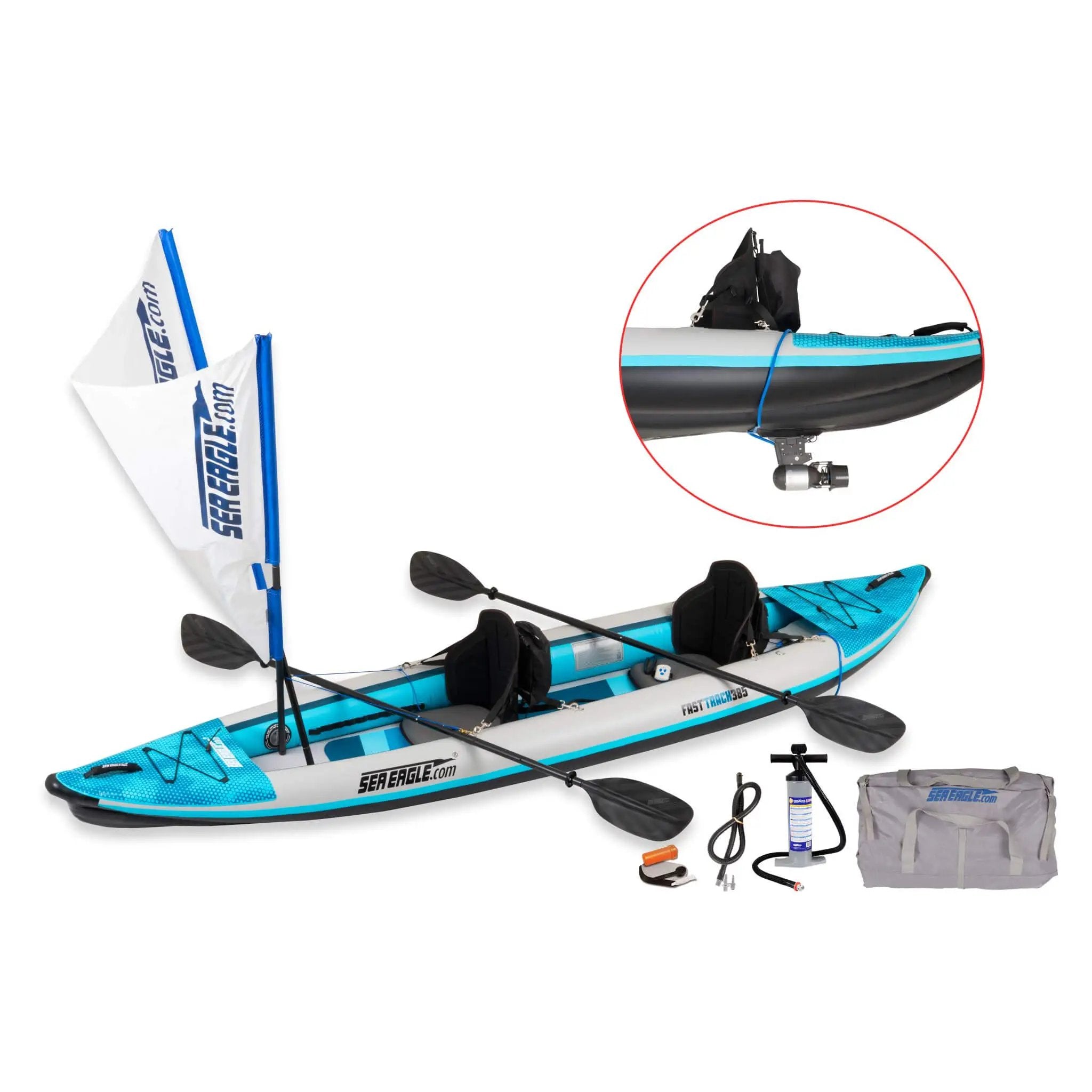 Sea Eagle 385FT FastTrack 12FT 2-Person V-Bottom Inflatable Kayak [385FTK] (SAK25086) by SAKSBY WHOLESALE